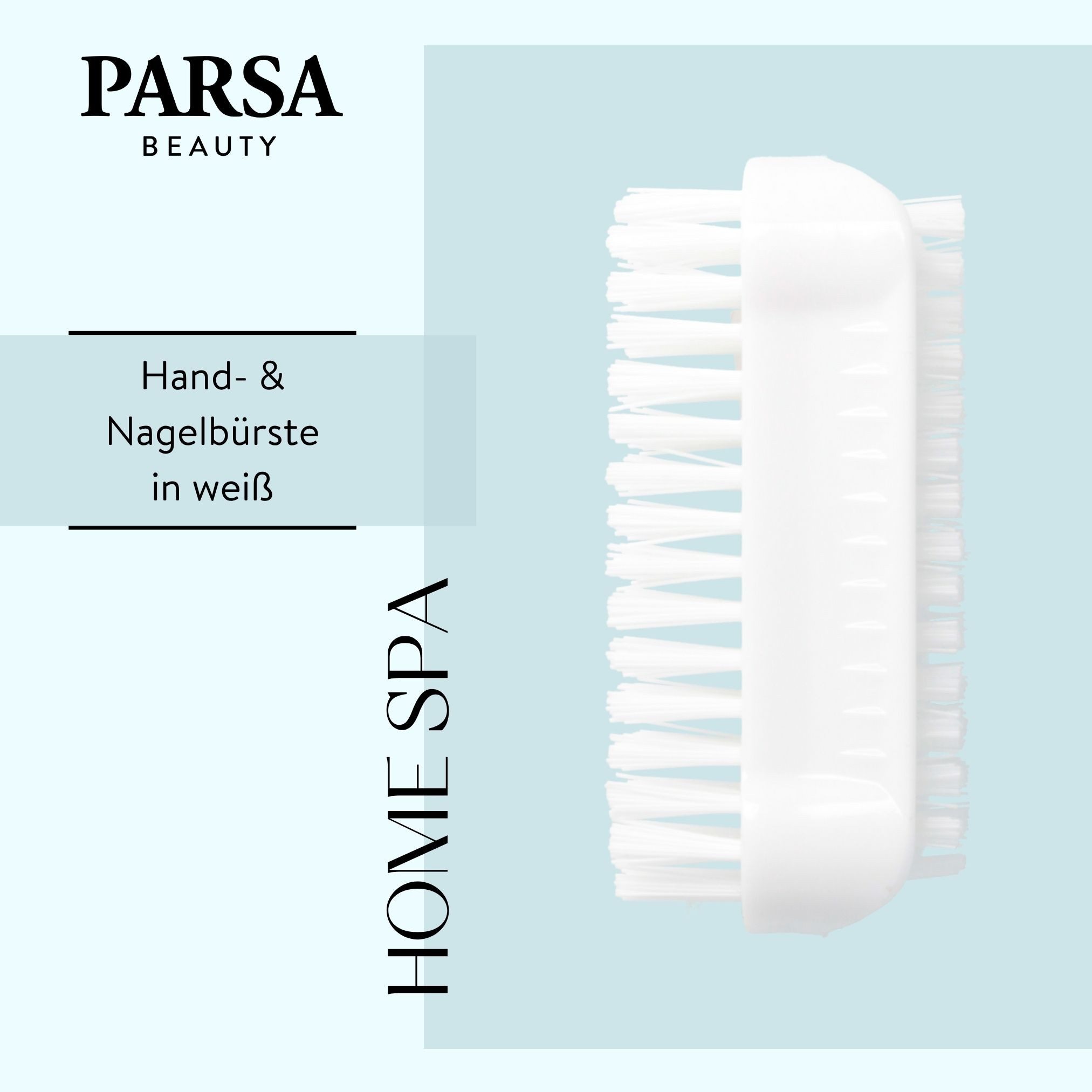 PARSA Beauty Nagelbürste PARSA Beauty ESSENTIAL Nagelbürste doppelseitig weiß Handbürste