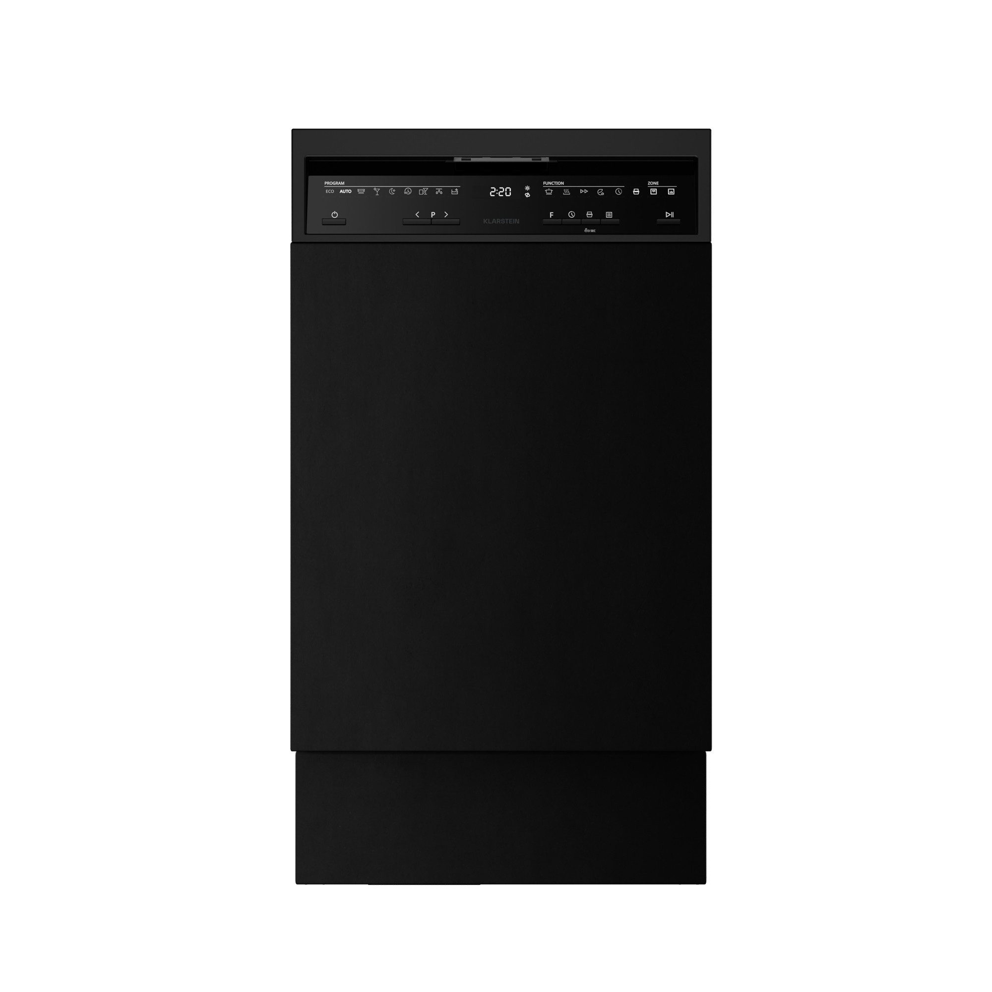 Klarstein Standgeschirrspüler Velaire Geschirrspüler freistehend 45 cm 9 Programme 42 dB AquaStop 10047461, 9 l, Spülmaschine Standgeschirrspüler mit Selbstreinigung & 9 Programmen