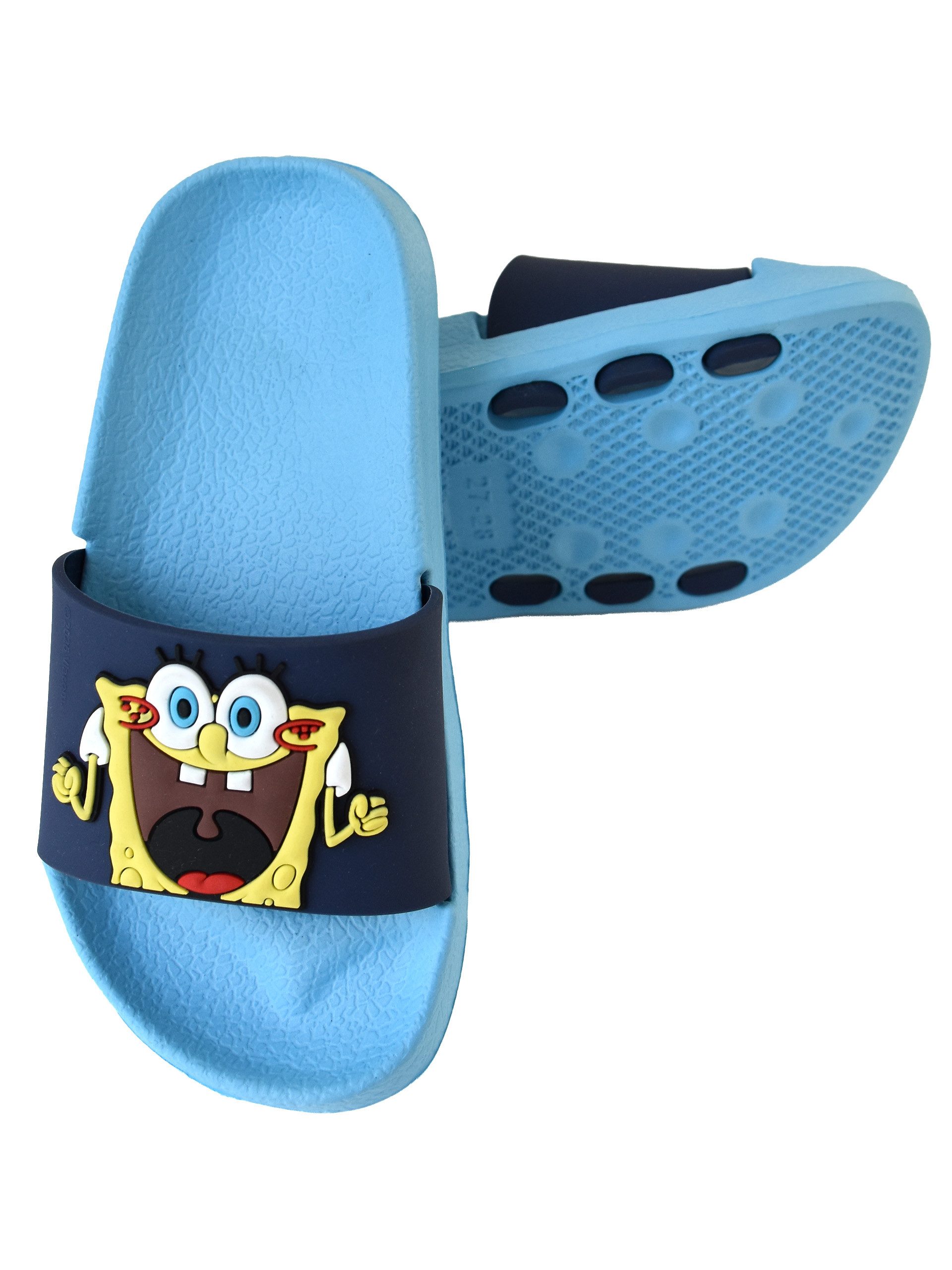 United Labels® Spongebob Schwammkopf 3D Badelatschen Soak up the Vibes Badeschlappen Badesandale