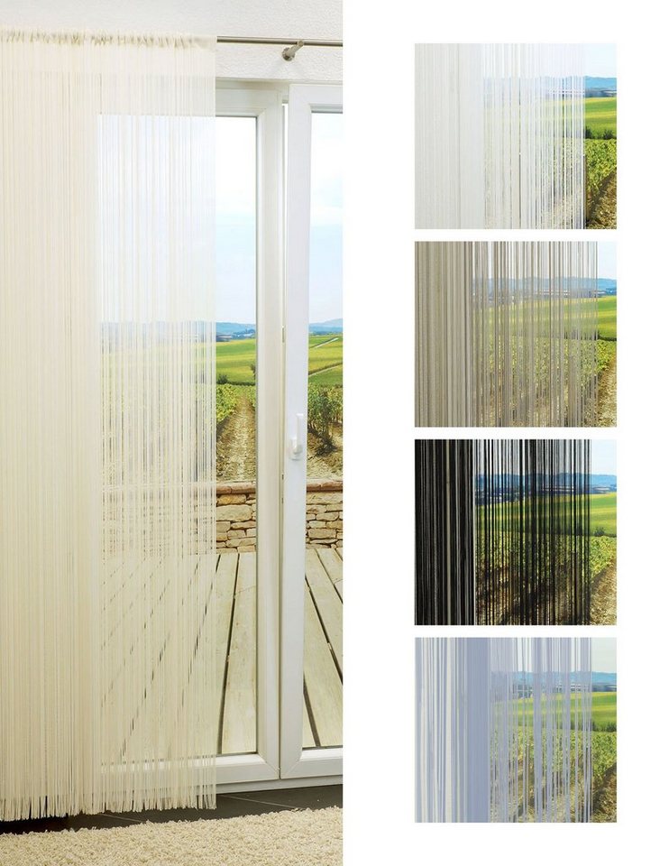 Gardine Fadenvorhang Strippe, LYSEL®, (1 St), transparent, HxB 320x100cm