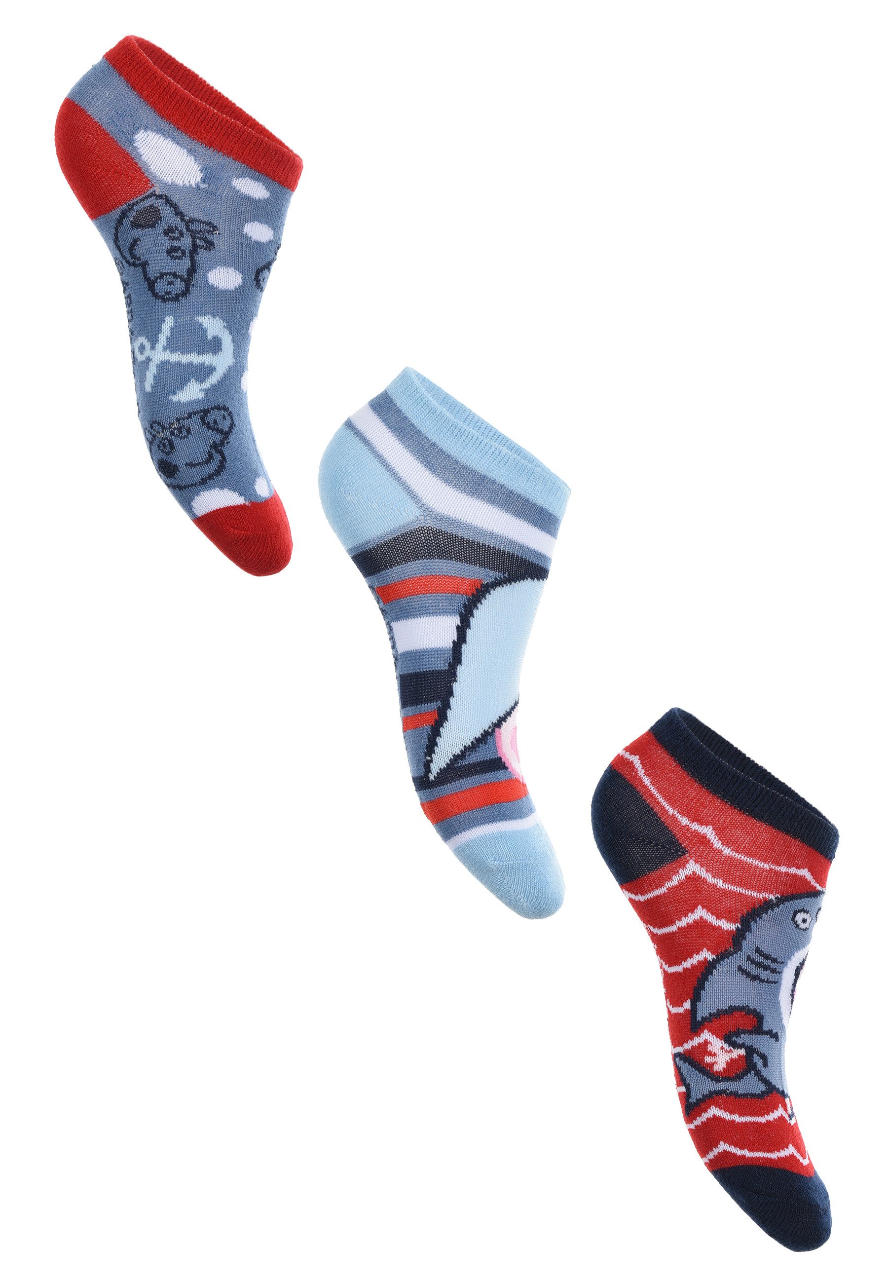 Peppa Pig Sneakersocken Peppa Wutz Pig George Kinder Jungen Sneaker Strümpfe Socken (6-Paar)