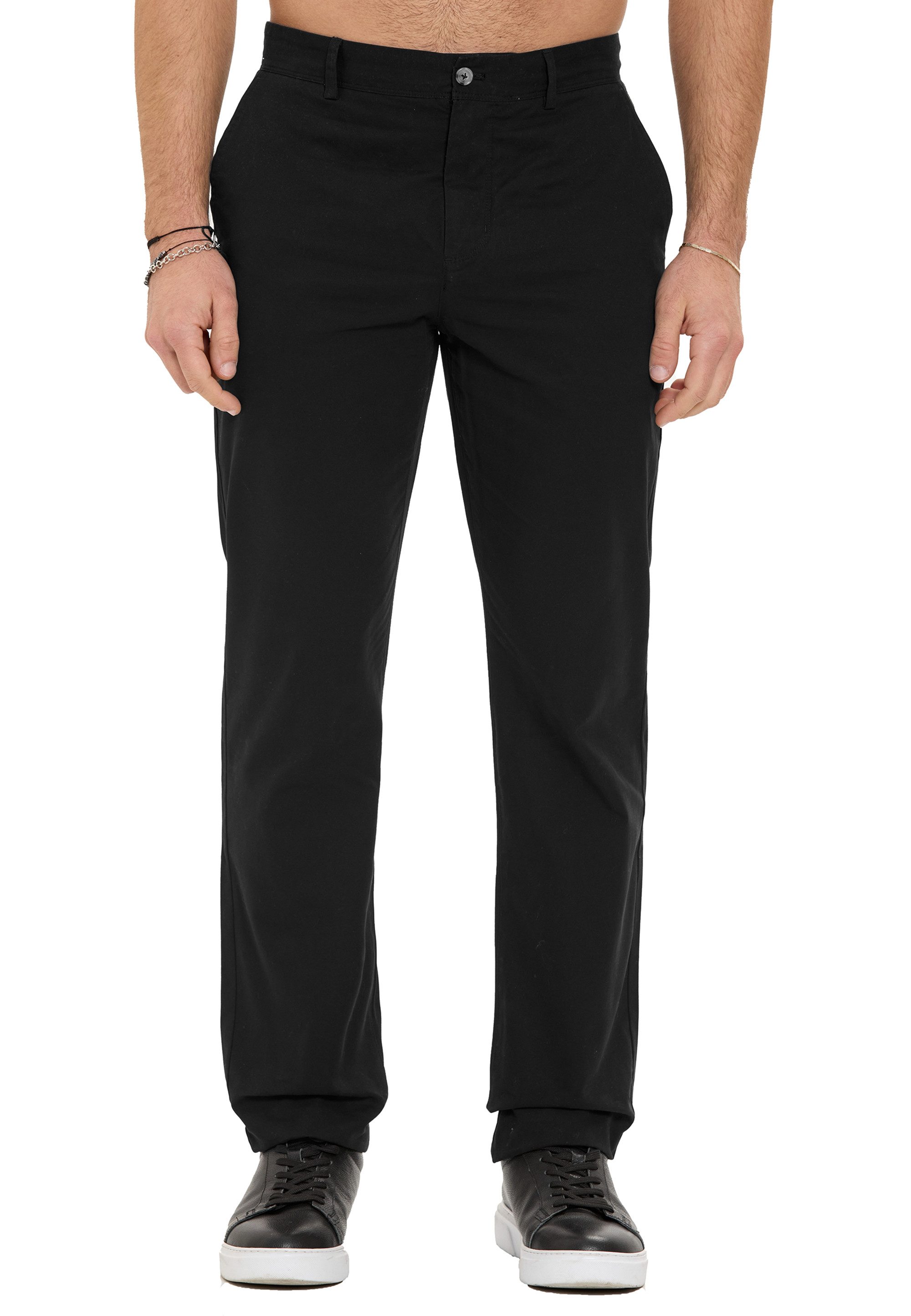 Chinohose Regular Fit mit geradem Bein Casual Look