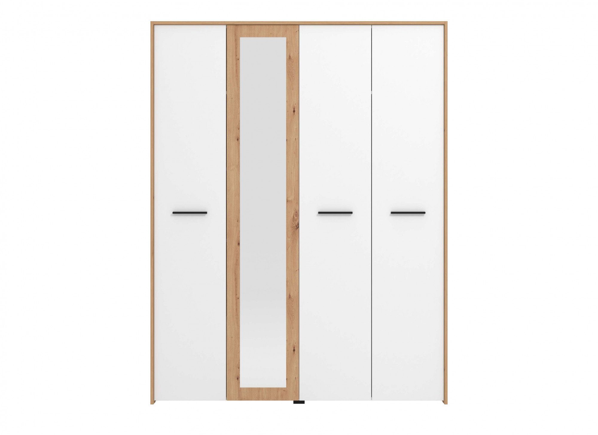 Home affaire Kleiderschrank Varadero, 2 moderne Farbkombinationen mit schwarzen Griffen mit 1 Spiegeltür, in den Breiten 119 und 157cm, FSC-zertifiziert