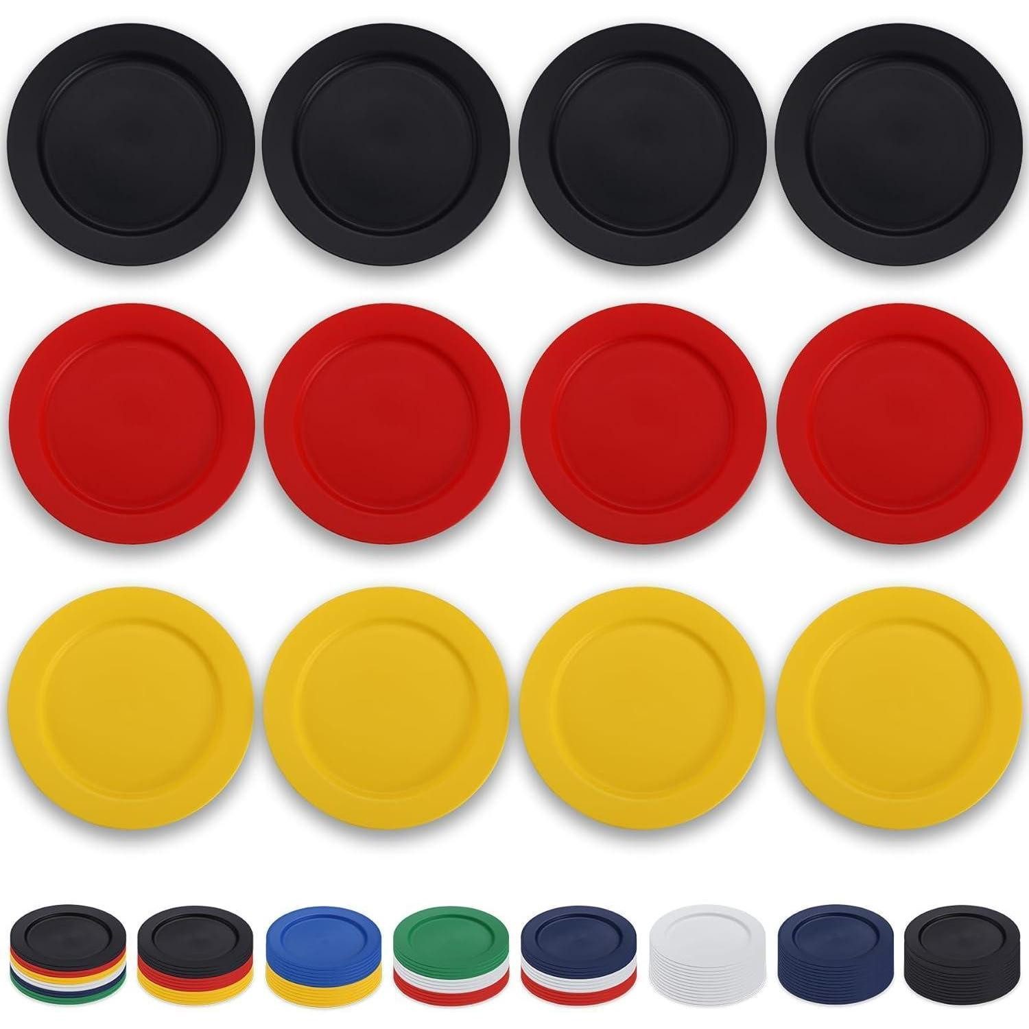 LuxusKollektion Küchenorganizer-Set Teller Kunststoff 12er 25cm Mehrweg Speiseteller Camping 2. De Farbe