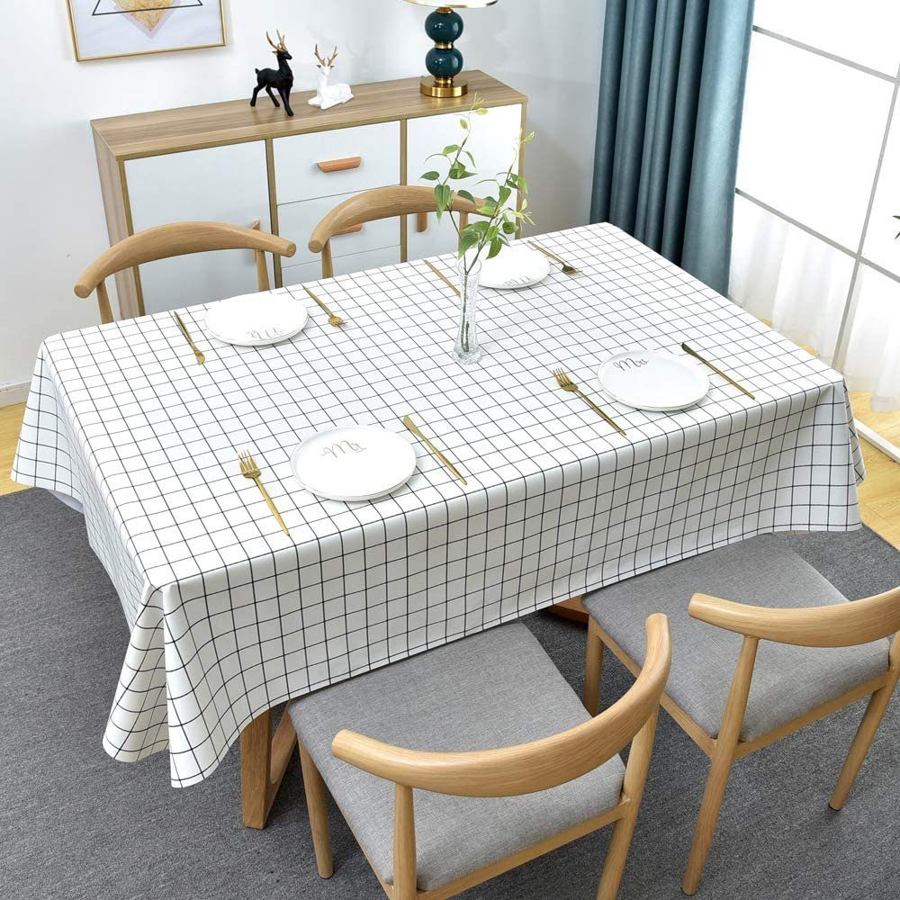 GelldG Tischdecke PVC Tischdecke Kunststoff Cloth Table Cover Table Dining Waterproof