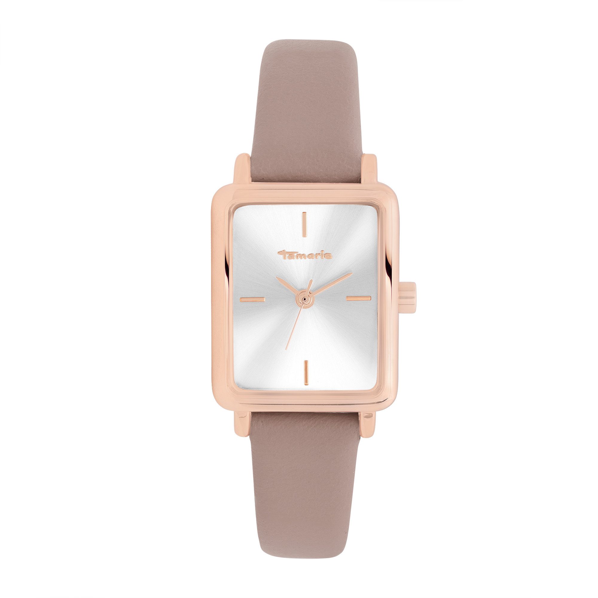 Tamaris Quarzuhr Tiny Leather TT-0236-LQ, Armbanduhr, Damenuhr, Lederarmband, analog
