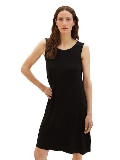 TOM TAILOR Jerseykleid Rücken mit V-Streifen am black