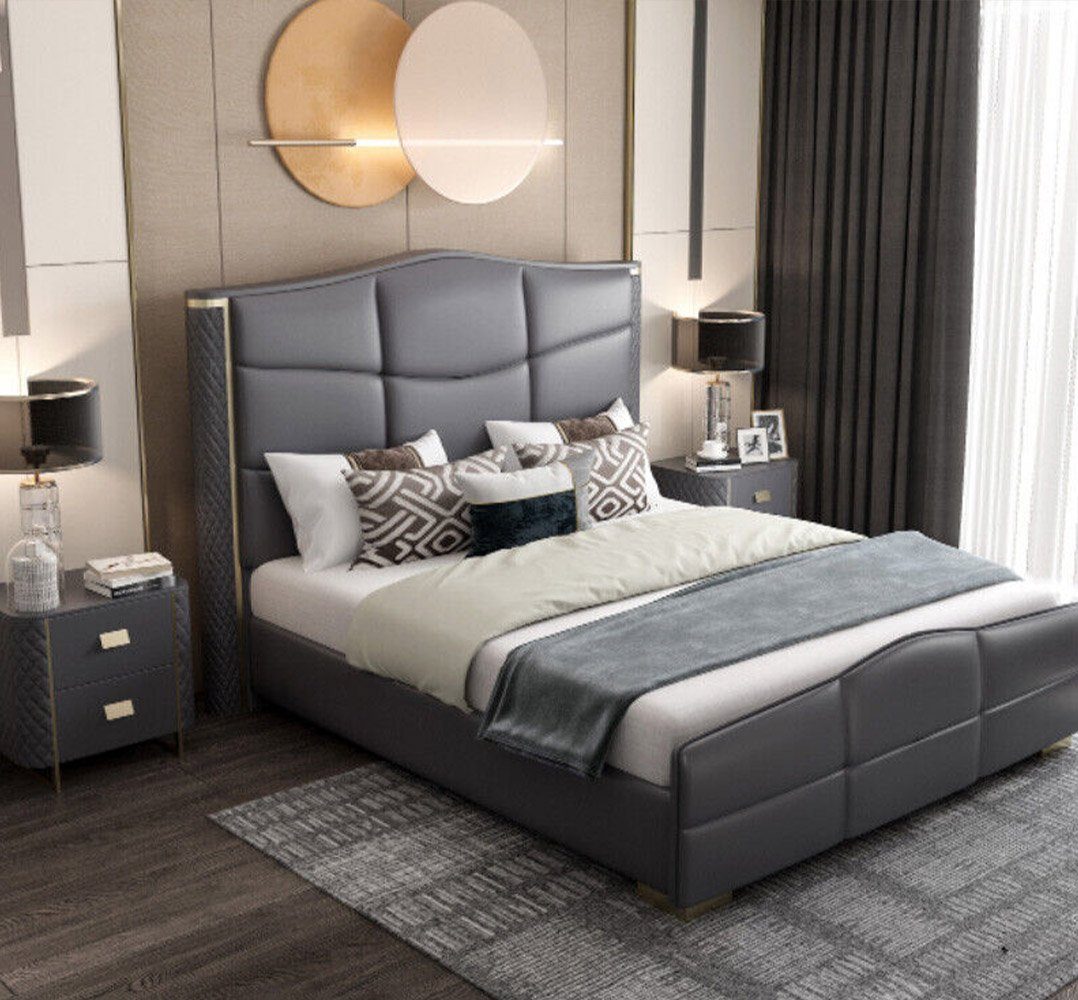 Doppel Luxus Zimmer JVmoebel Möbel Modernes Europe Bett In Hotel Made (Bett), Design Bett Schlaf Bettrahmen