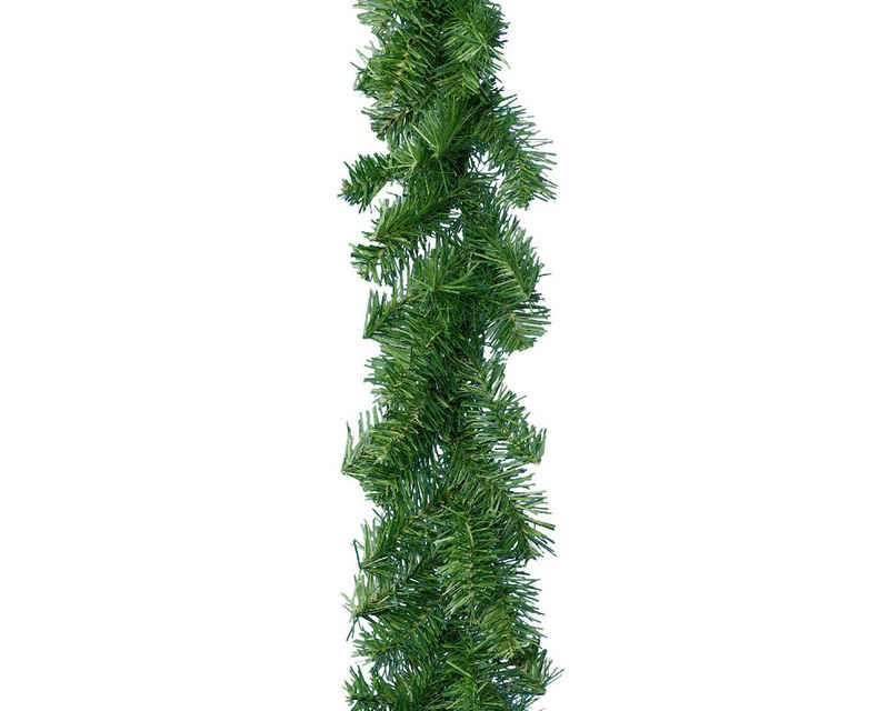 Decoris season decorations Girlanden, Tannengirlande 20cm künstlich 180 Spitzen Indoor & Outdoor 2,7m grün