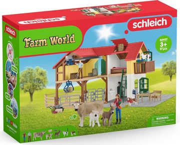 Schleich® Spielwelt FARM WORLD, Bauernhaus mit Stall und Tieren (42407)