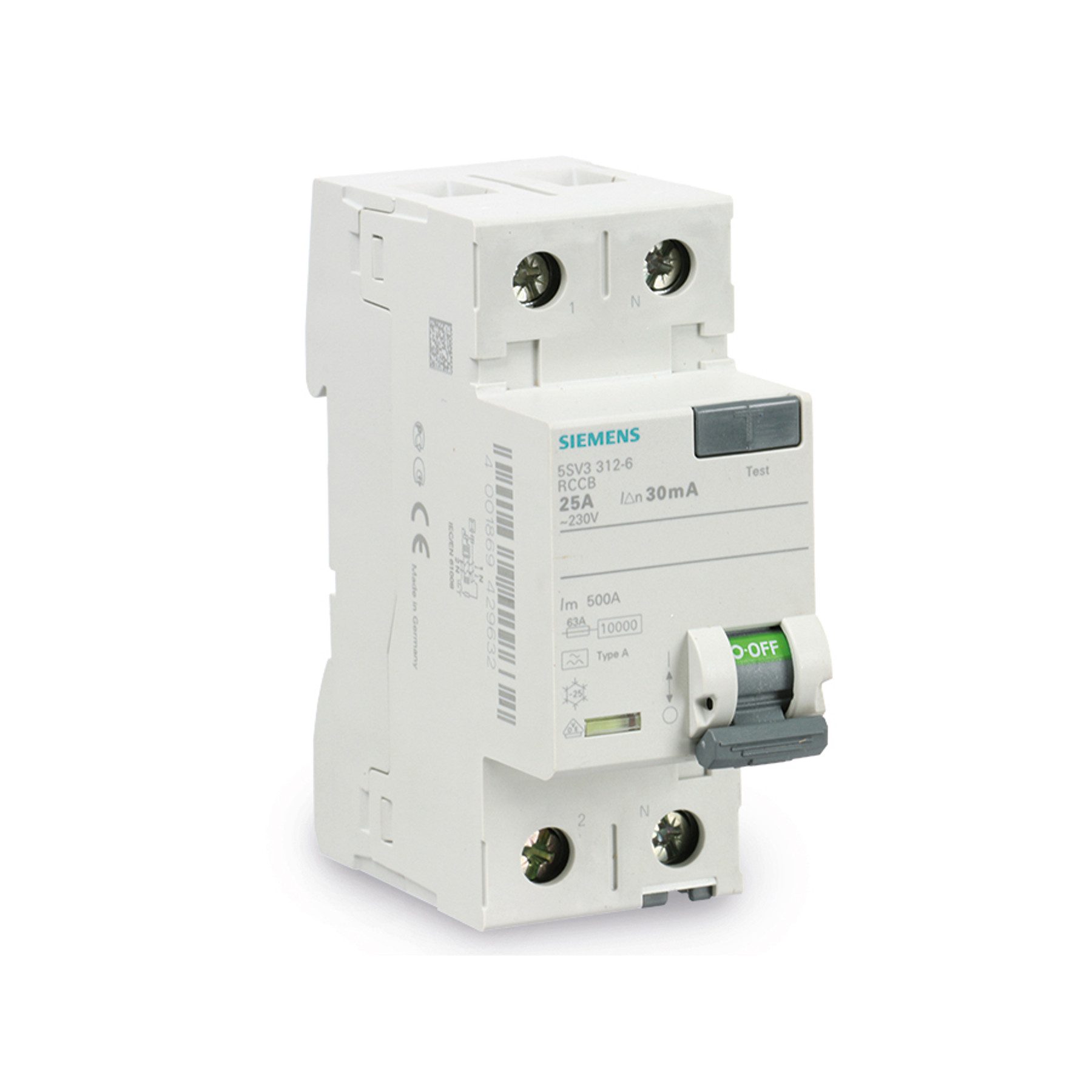 SIEMENS Schalter SIEMENS Fehlerstrom-Schutzschalter 5SV3312-6