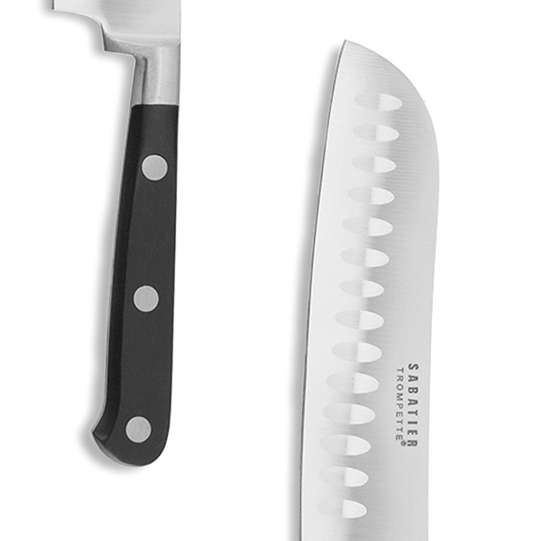 Richardson Sheffield Santokumesser SABATIER TROMPETTE, Klingenstahl 50CrMoV15, sehr scharfe Klinge