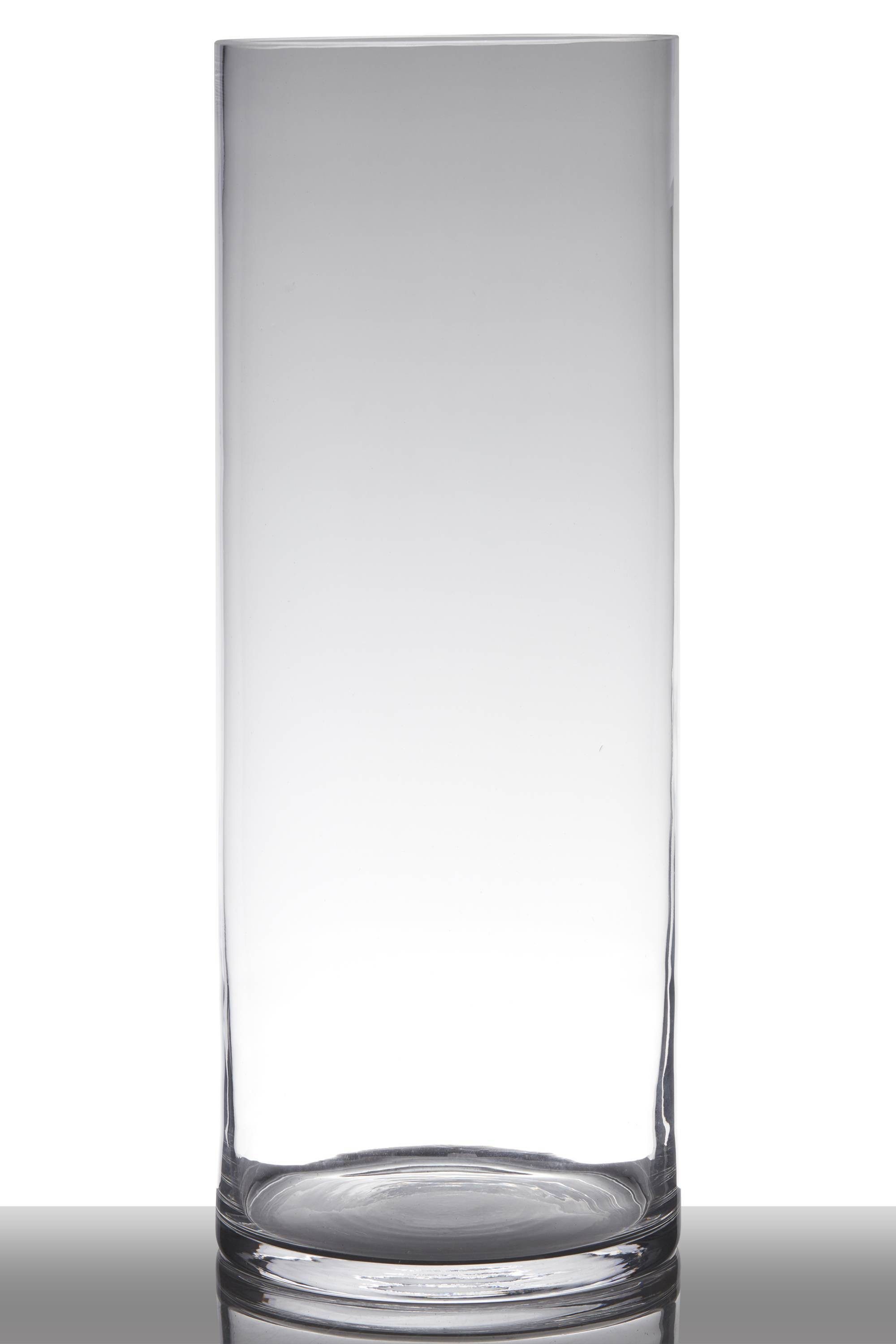 INNA-Glas Bodenvase Glasvase Zylinder Sansa Earth, klar, 50cm, Ø19cm