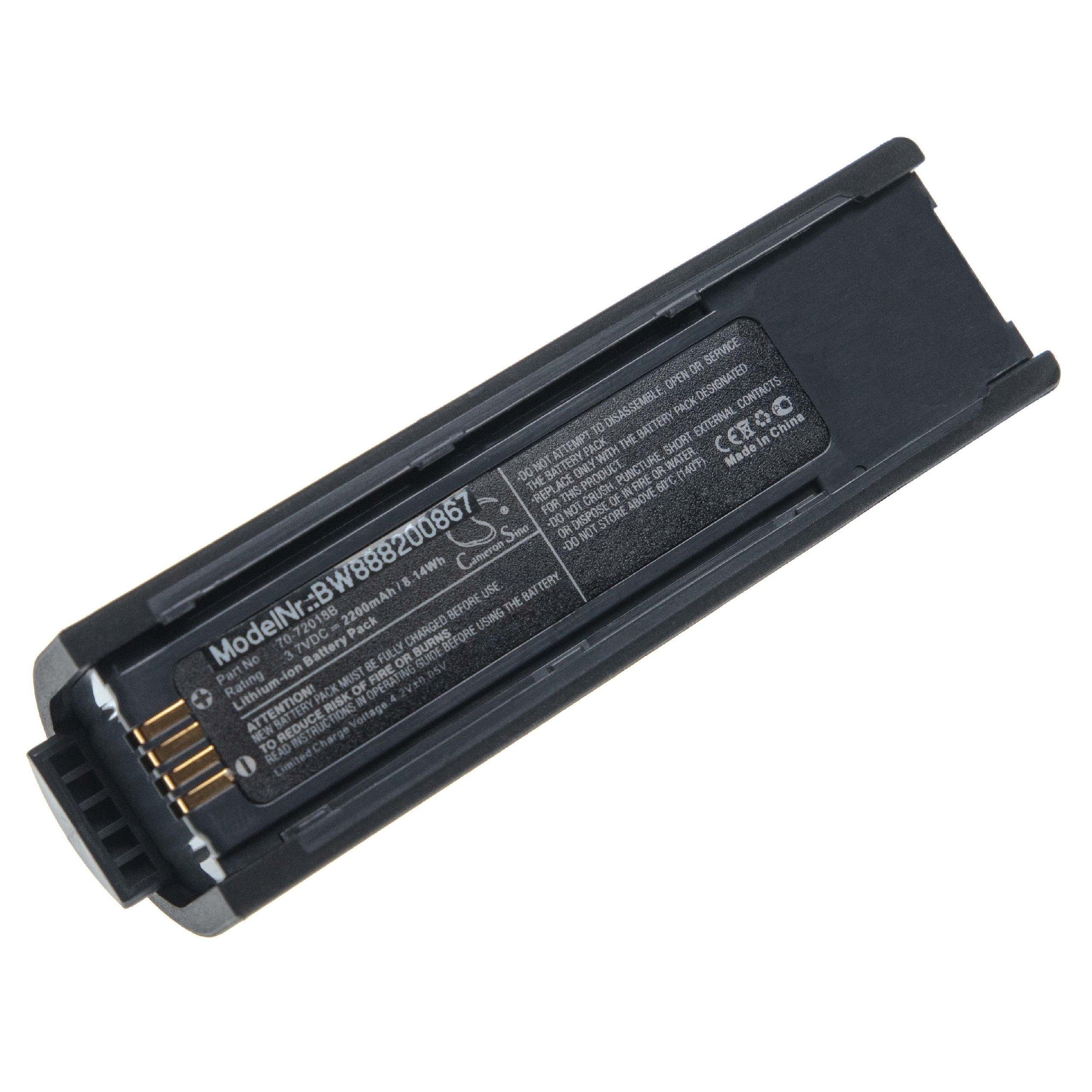 vhbw kompatibel mit Metrologic MS1633 FocusBT Akku Li-Ion 2200 mAh (3,7 V)