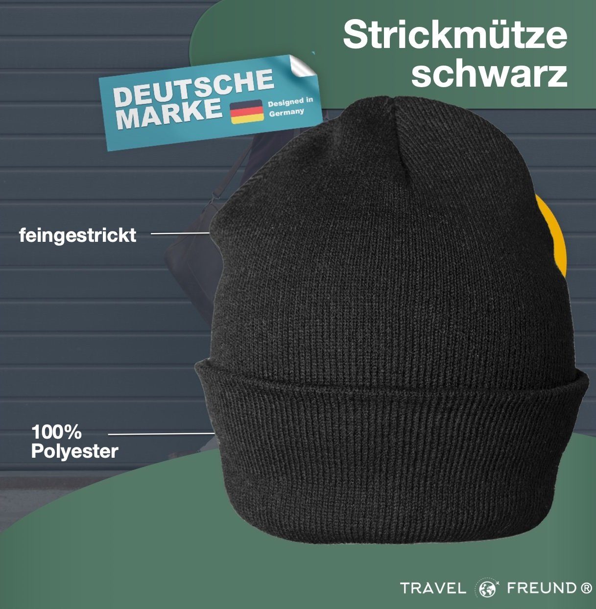 Travelfreund® Strickmütze 3x Wintermütze Mütze schwarz für Winter, Herrenmü günstig online kaufen