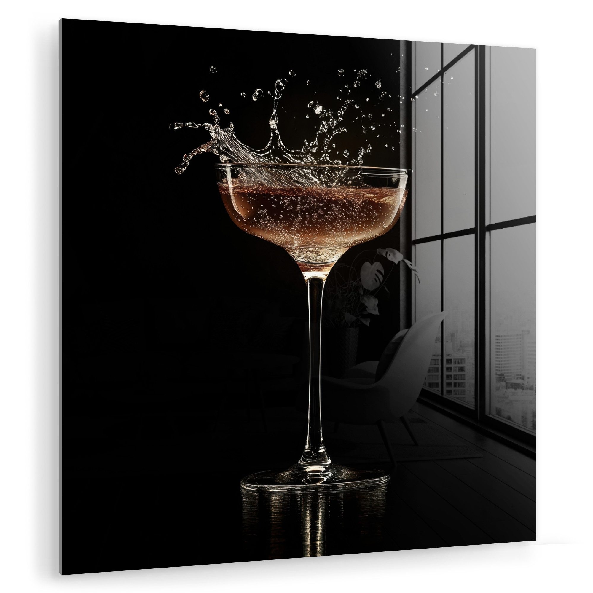 MuchoWow Acrylglasbild Cocktail - Schwarz - günstig online kaufen