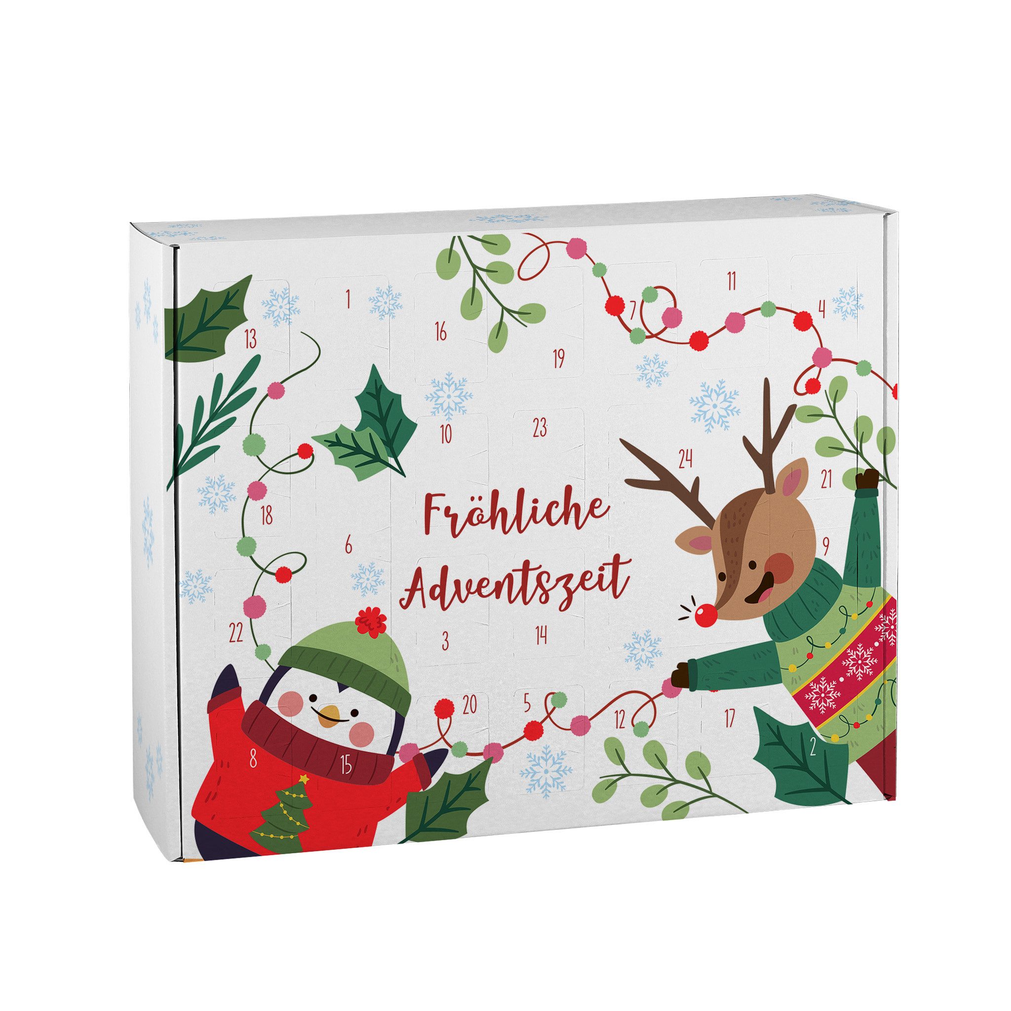 Herz & Heim befüllbarer Adventskalender mit festlichen Motiven zu Weihnachten - DIY Adventskalender, zum selbst Befüllen