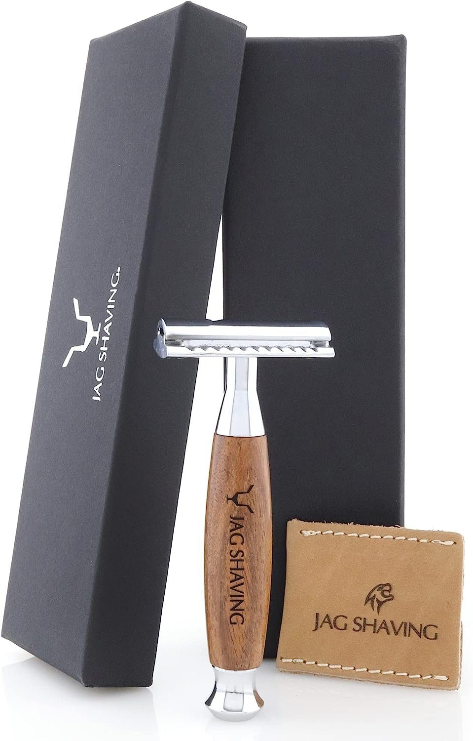 JAG SHAVING Rasierhobel – Holz Metall und mit zwei 2-tlg. aus Sicherheitsrasierer Rasiermesser Kanten