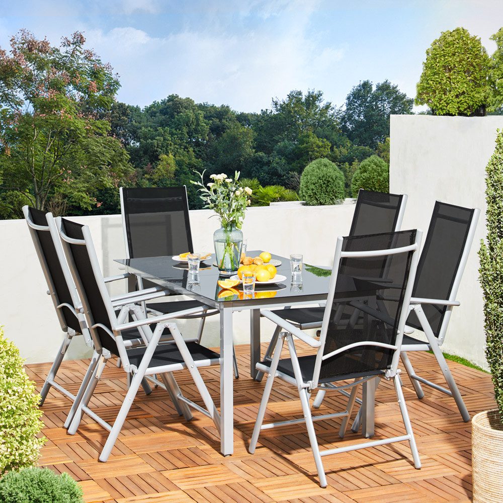 Casaria Garten-Essgruppe Bern, (7-tlg), Aluminium 5mm günstig online kaufen