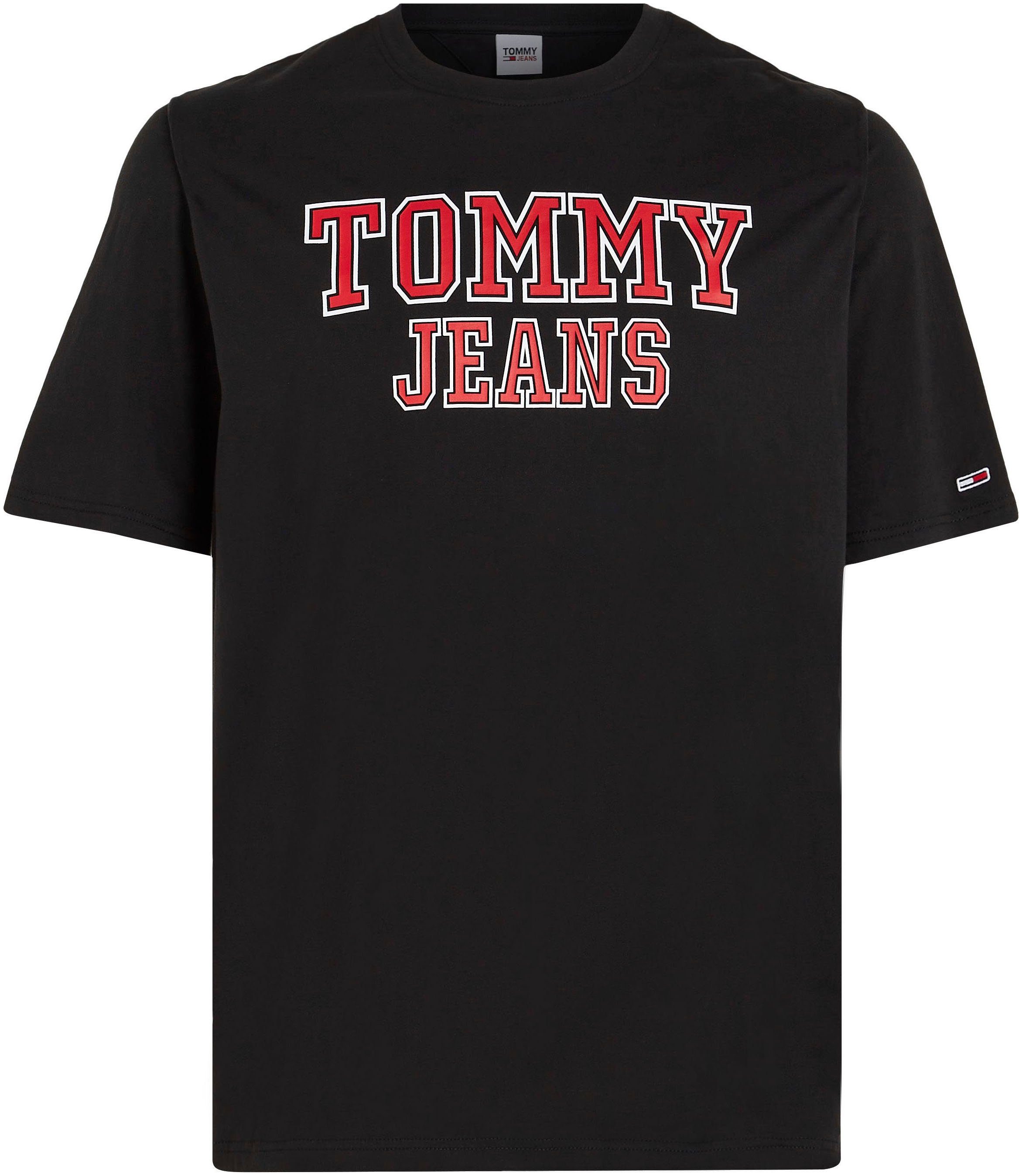 Tommy Jeans PLUS Logoprint auf T-Shirt der ESSENTIAL mit Plus Black Brust TJ TEE TJM