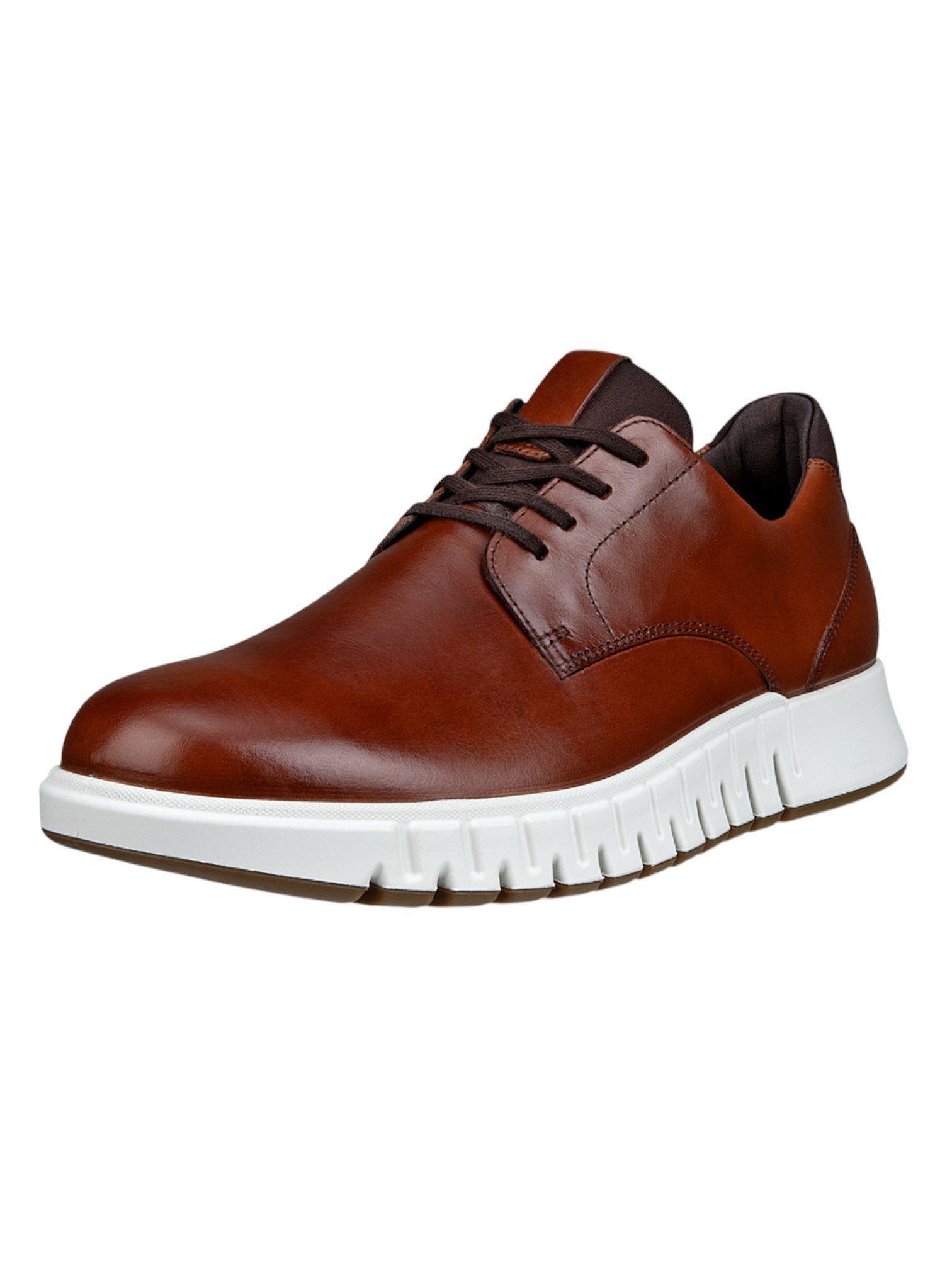 Ecco Gruuv Studio Derby (Premium-Leder) braun Herren Sneaker günstig online kaufen