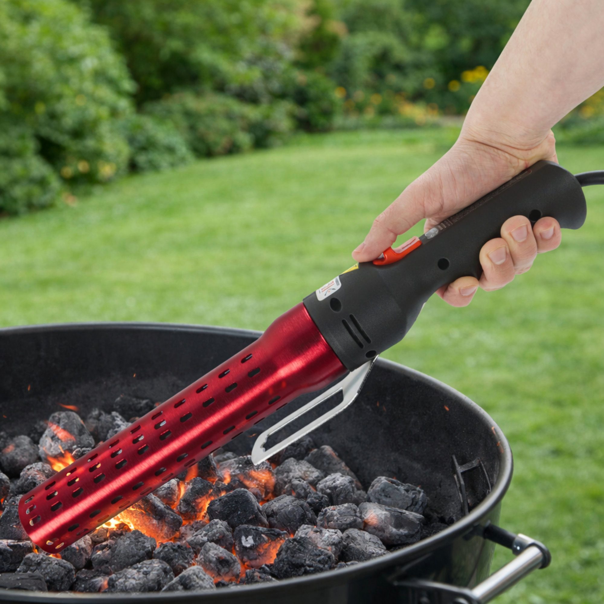 BBQ-Toro Grillanzünder Elektrischer Grillanzünder IGGI Rot/Schwarz, 2000 W, 650 °C, 0.833 kg