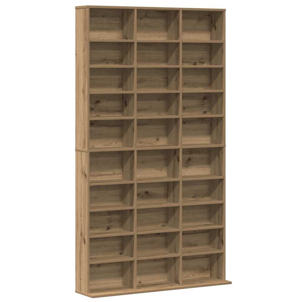 vidaXL CD-Regal CD-Schrank Artisan-Eiche 101 x 23 x 177,5 cm Holzwerkstoff, 1-tlg.