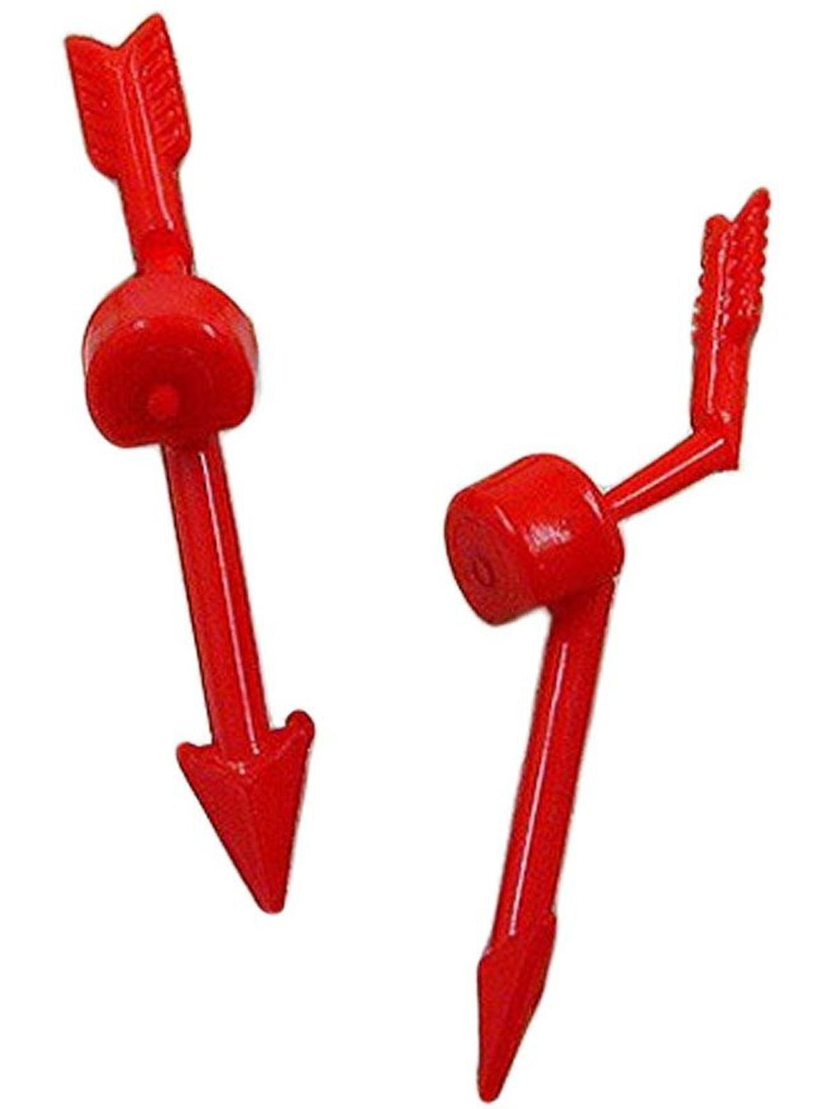 Gallay Paar Ohrstecker Ohrring 5x20mm Vollplastik rot-glänzend 2-teilig Pfeil (1-tlg) Kunststoff