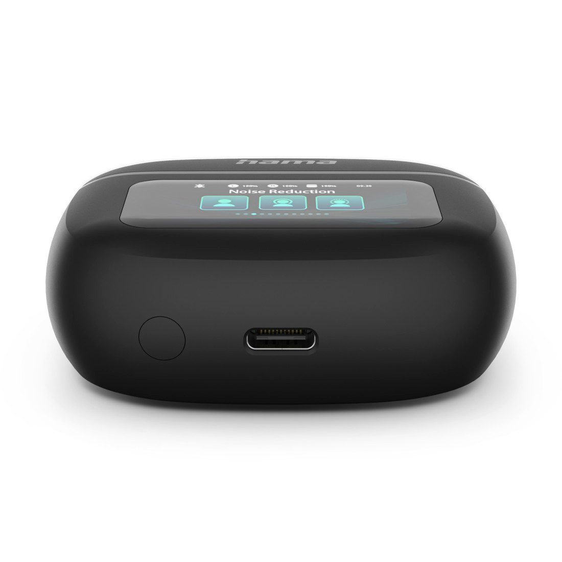 Hama TWS Bluetooth-Kopfhörer (In-Ear-Kopfhörer mit Touchscreen, ANC, ENC) Bluetooth-Kopfhörer (Active Noise Cancelling (ANC), Sprachsteuerung, Transparenzmodus, True Wireless, integrierte Steuerung für Anrufe und Musik, Google Assistant, Siri, Bluetooth 5.4, 20 h Akkulaufzeit, USB-C-Charging, Transparency Mode)