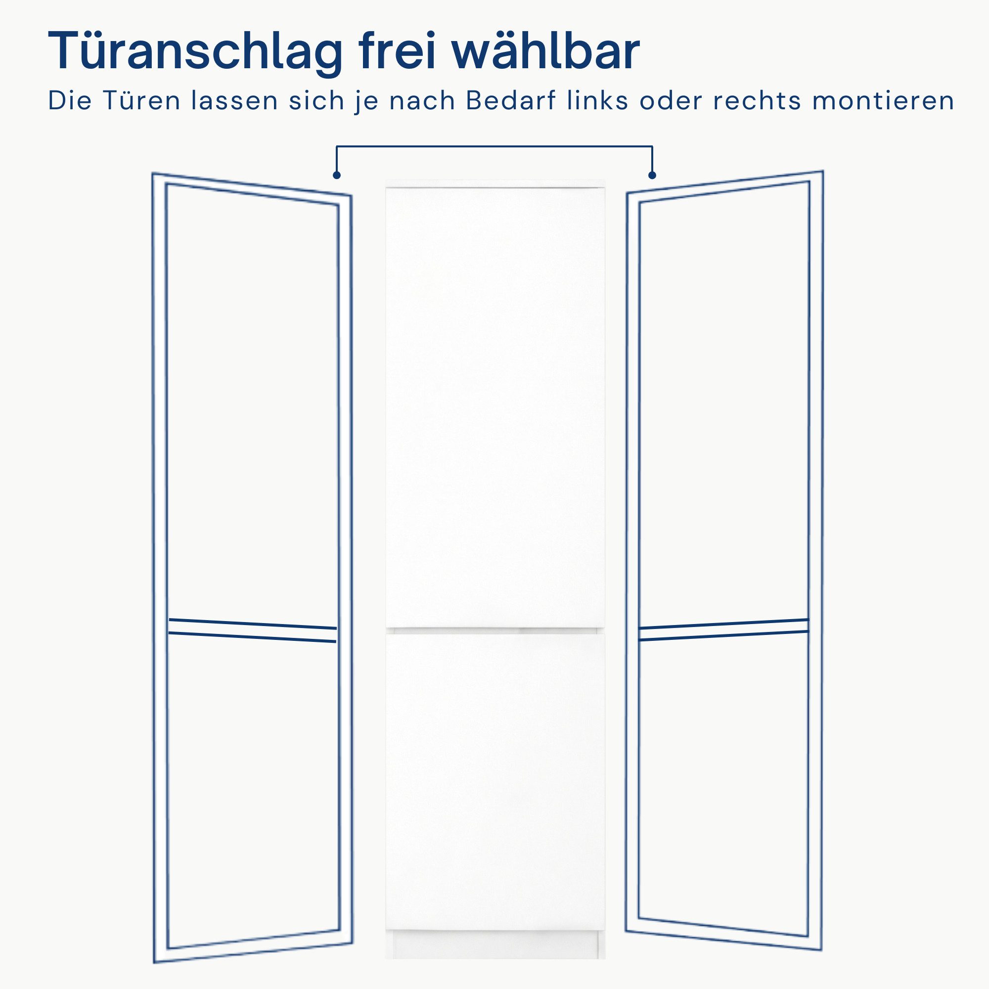 Home Collective Kleiderschrank Garderobenschrank Mehrzweckschrank Schrank platzsparend & vielseitig (50x40x180,5 cm (BxTxH), ideal für Schlafzimmer Flur & Arbei – Bild 3 von 5
