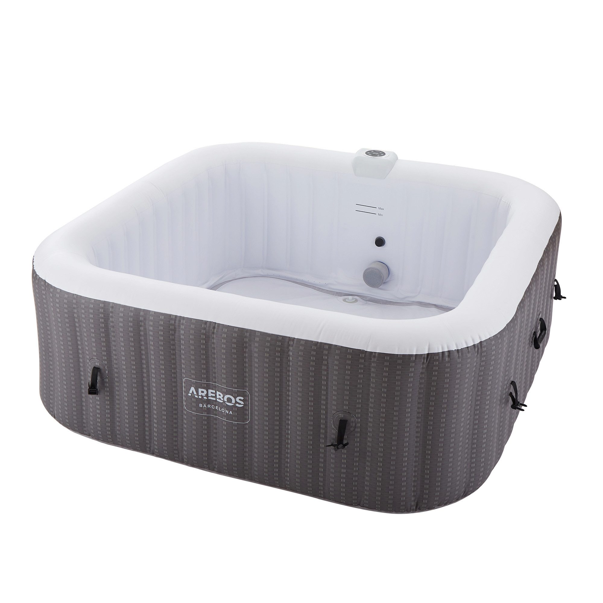 Arebos Whirlpool Aufblasbar, Innen- und Außenbereich, 185 x 185 cm, 6 Perso günstig online kaufen