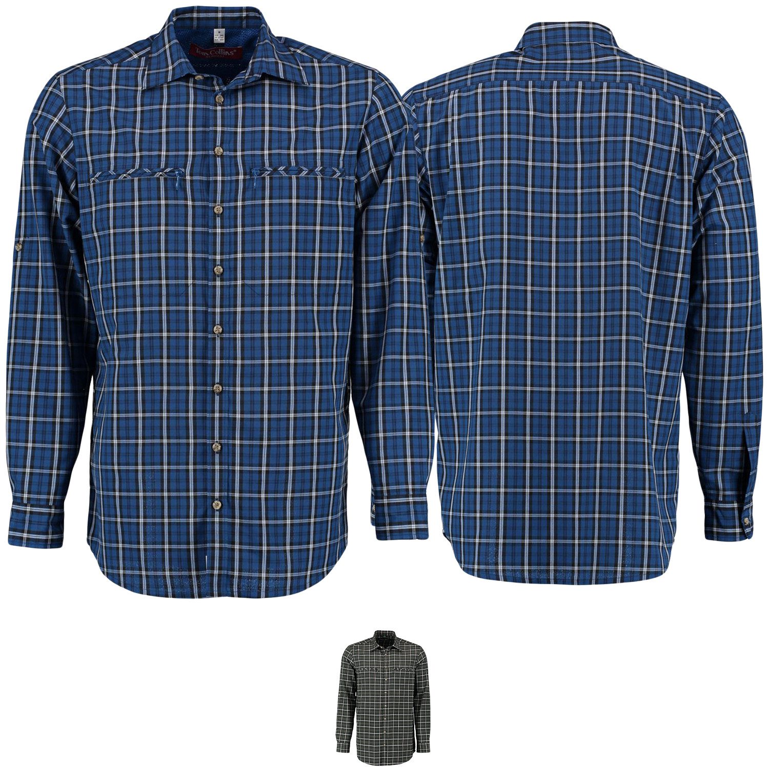 German Wear Outdoorhemd OJ16 Outdoorhemd Regular Fit Haifischkragen Krempelarm