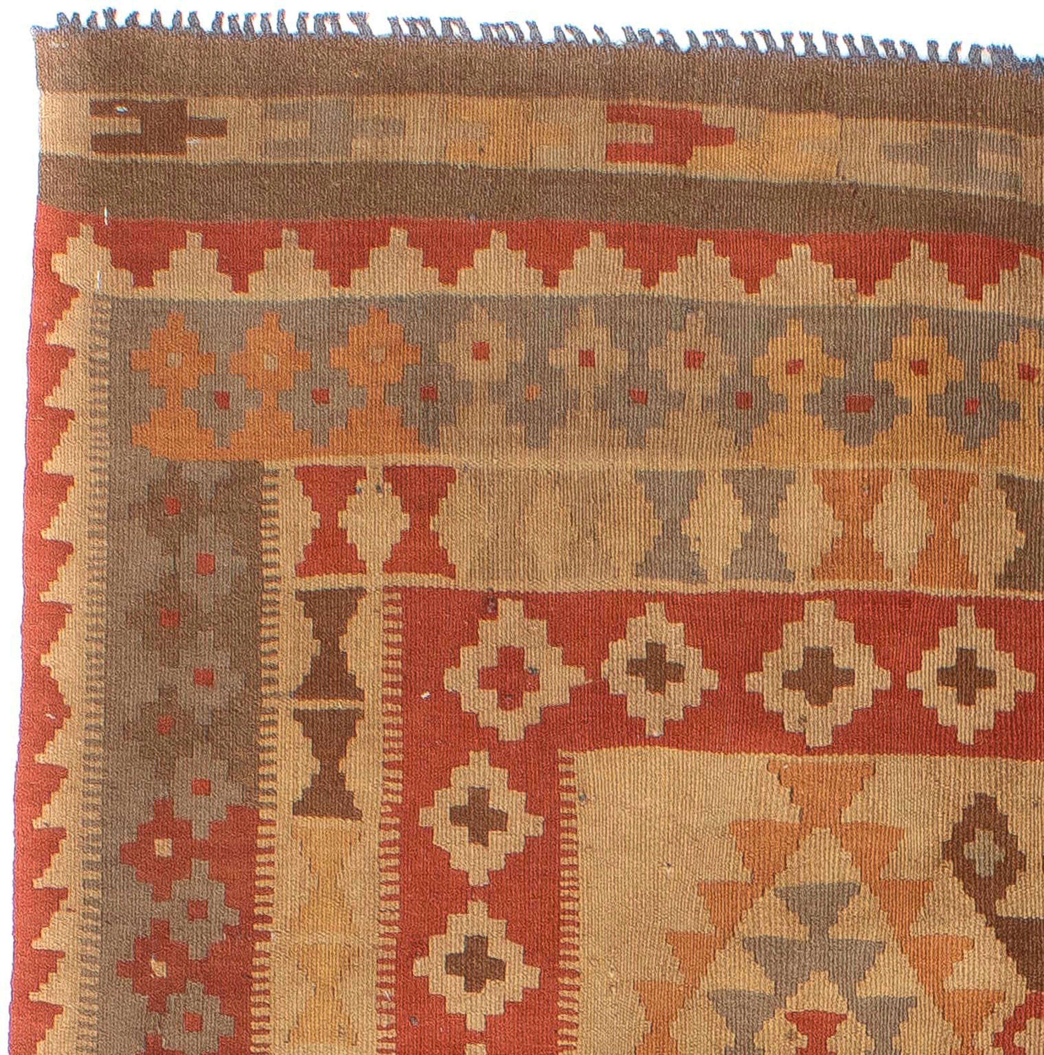 Wollteppich Kelim - Oriental mehrfarbig, Wohnzimmer, morgenland, mm, - 201 - Einzelstück rechteckig, x cm 144 Höhe: 4