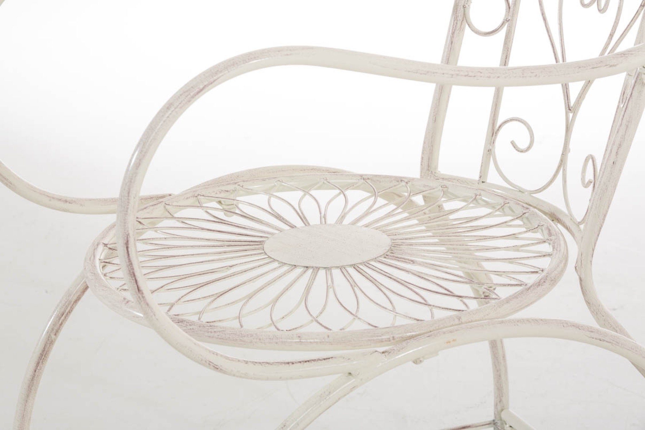 (Hochwertiger Metallstuhl Terrasse - TPFGarden - Sheen stabiler 1 60 handgefertigtem antik-creme St), Balkon, 48 Farbe: für Maße x und x (TxBxH): 88cm Eisen, Gartenstuhl Balkonstuhl, Garten, aus - Klappstuhl