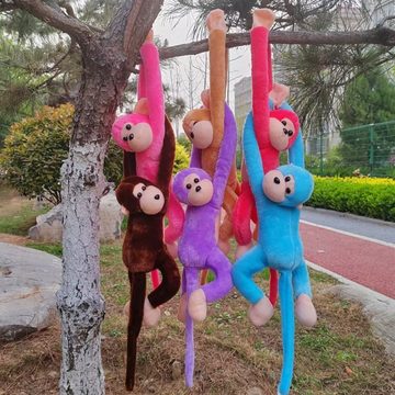 SOTOR Tierkuscheltier Plüschtiere Bunter Vorhang Affe Langer Arm Affe Ornament, 6 Stück niedliches Plüschtier Spielzeug
