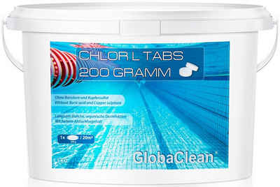 GlobaClean Chlortabletten 3 kg Pool Chlor L Tabs 200g