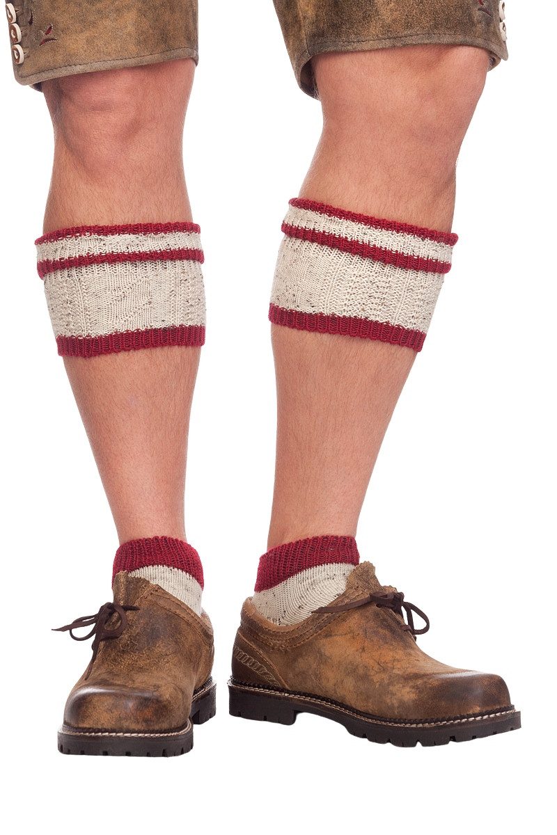 Lusana Trachtensocken Loferl - L579 - apfelgrün, dunkelrot