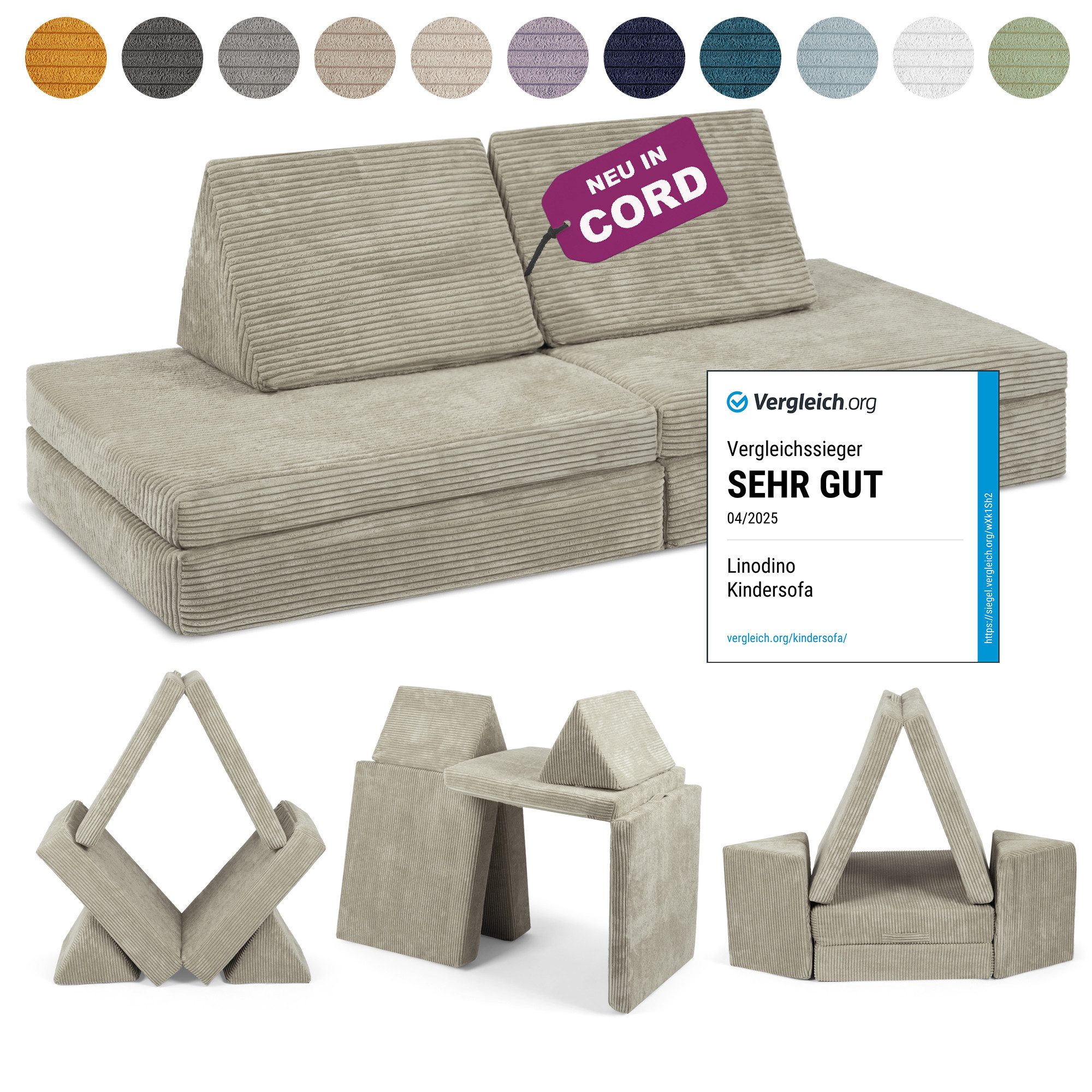 Linodino Kindersofa Spielsofa I aus Schaumstoff günstig online kaufen