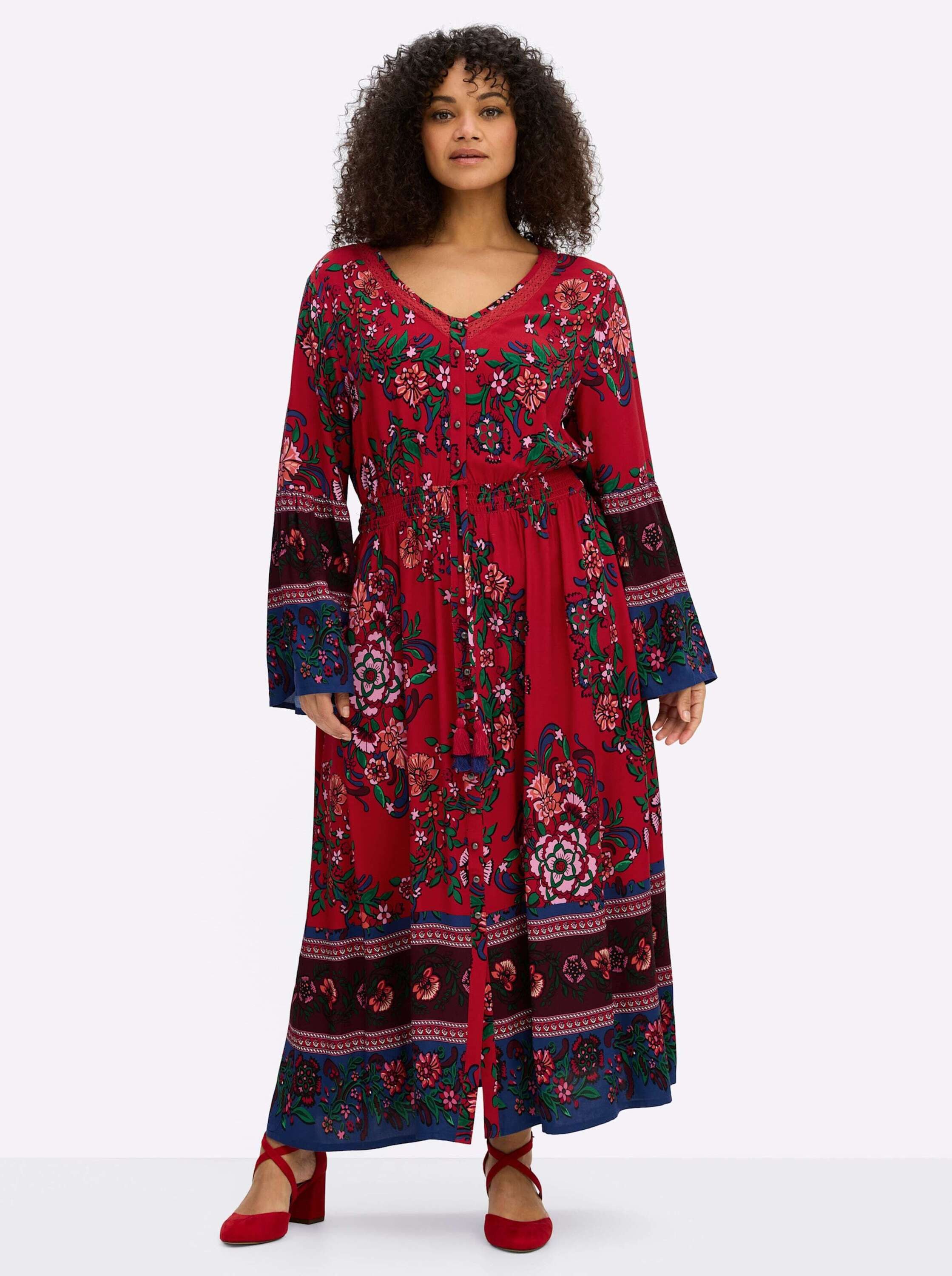 sheego by Joe Browns Etuikleid Kleid Langarm