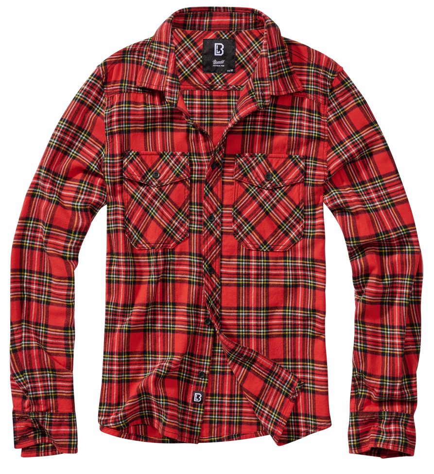 Brandit Langarmhemd Check Shirt Holzfäller Hemd Übergangs Herbst Kariert Langarm Flanel