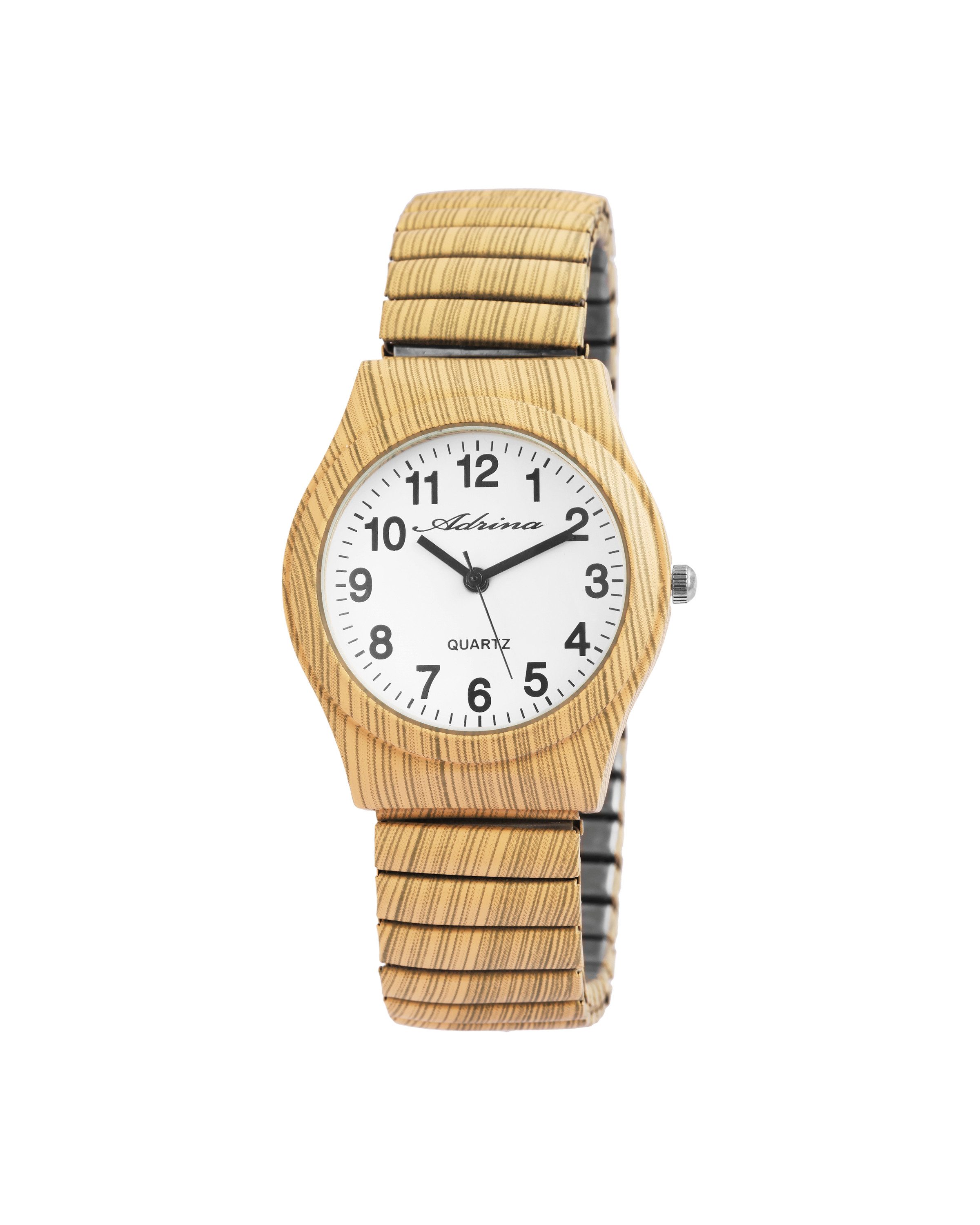 Adrina Quarzuhr Adrina Damenarmbanduhr mit Edelstahlzugband, Ø 34 mm (Colores)
