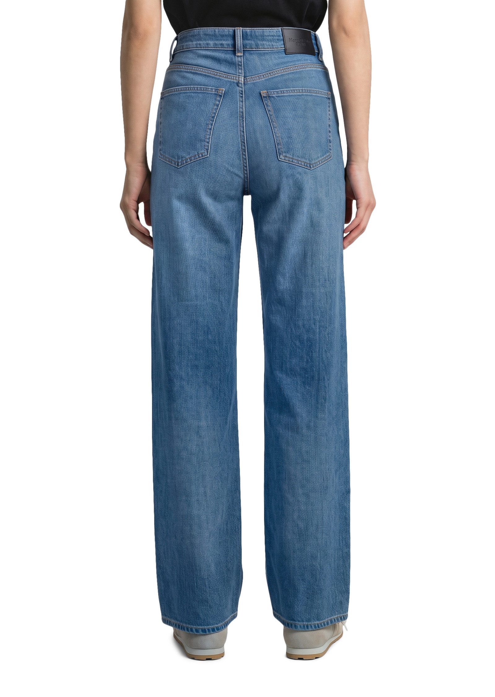 Marc O'Polo DENIM Weite Jeans aus leichter Bio-Baumwoll-Qualität