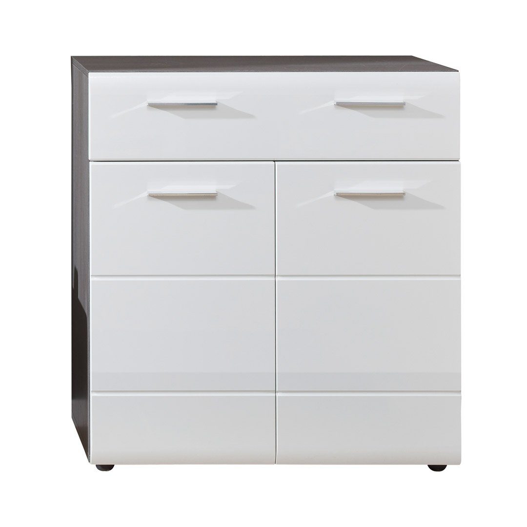 ebuy24 Schuhschrank LineGD Schuhschrank 2 Türen, 1 Schublade rauchsilb