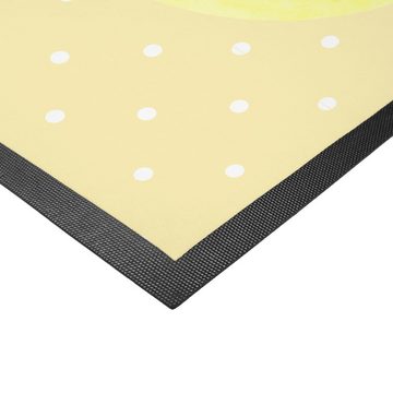 Fußmatte 50 x 75 cm Glühwürmchen - Gelb Pastell - Geschenk, Schmutzmatte, Türv, Mr. & Mrs. Panda, Höhe: 0.3 mm, Herzliches Willkommen