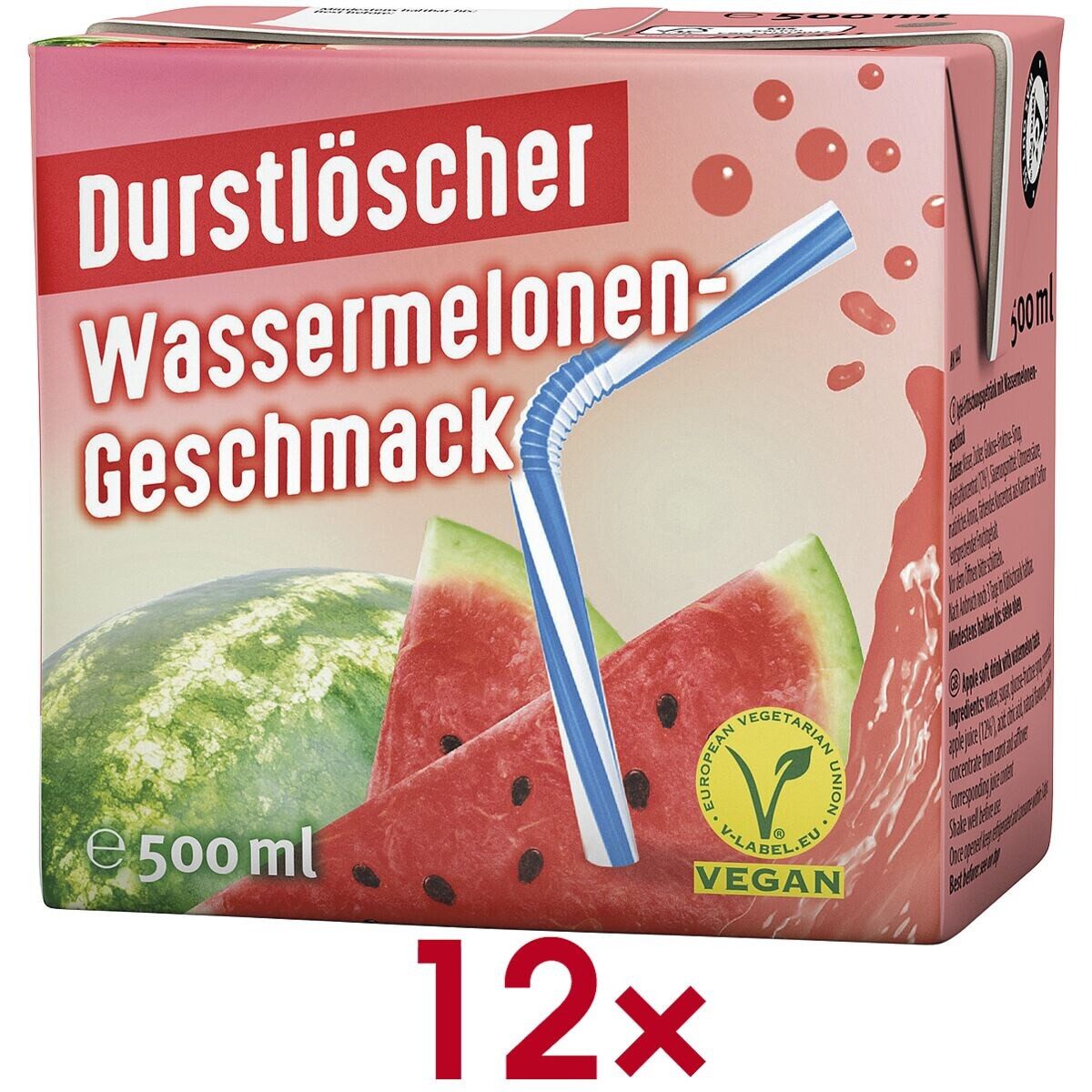 DURSTLOESCHER Softgetränk Wassermelone, 12x 500 ml