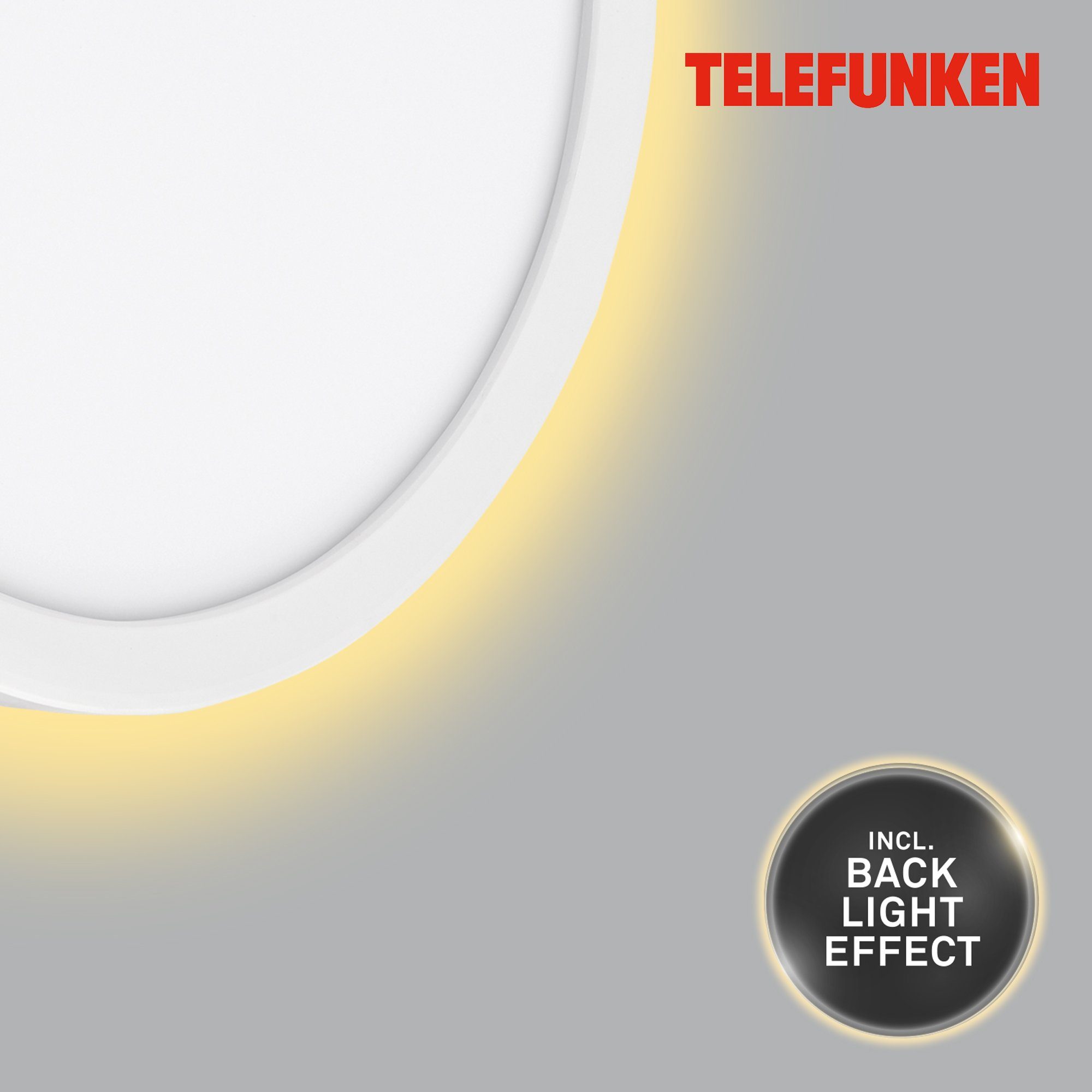 Backlight 313406TF, Außenleuchte LED fest Telefunken 4000K Ø28cm verbaut, LED Neutralweiß, 15W Wand Außen-Wandleuchte IP44