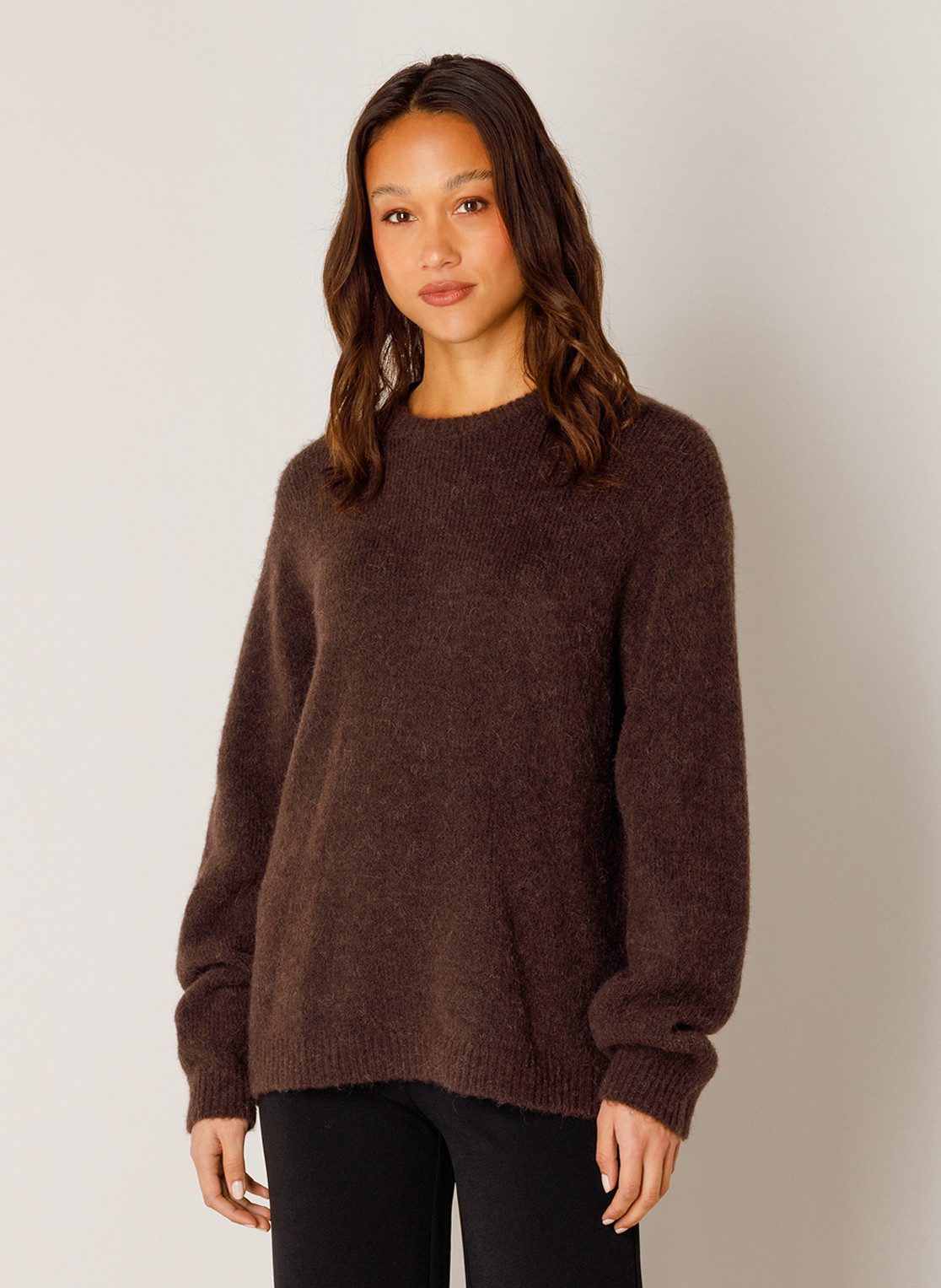 Base Level Strickpullover Yana mit Wolle