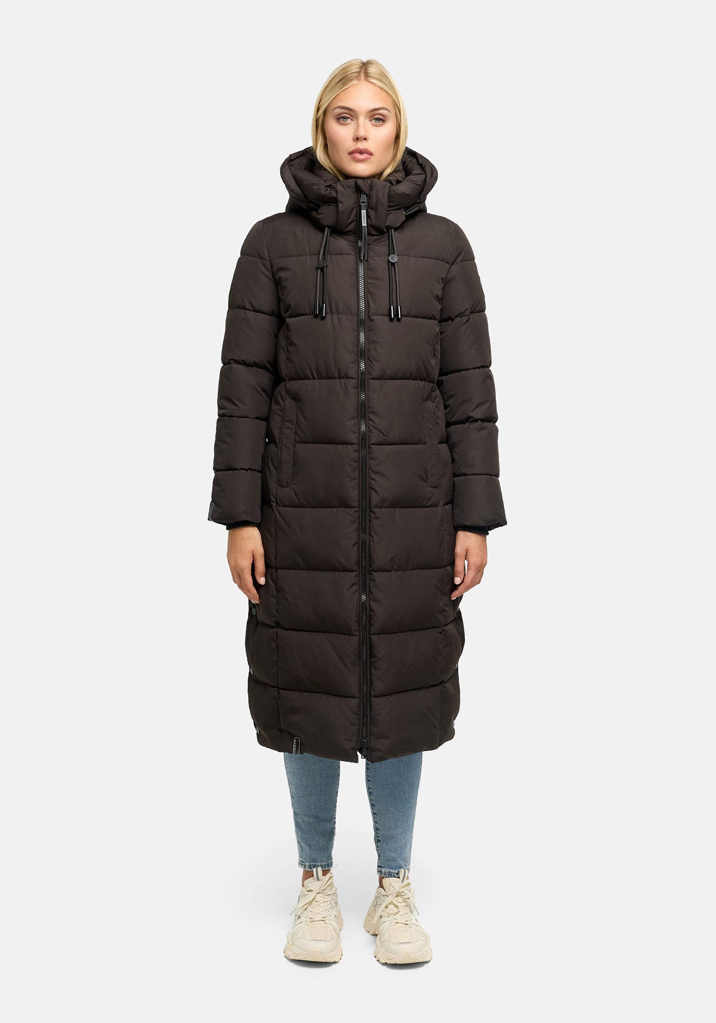 Marikoo Winterjacke Nadeshikoo XIV extra langer Winter Mantel gesteppt