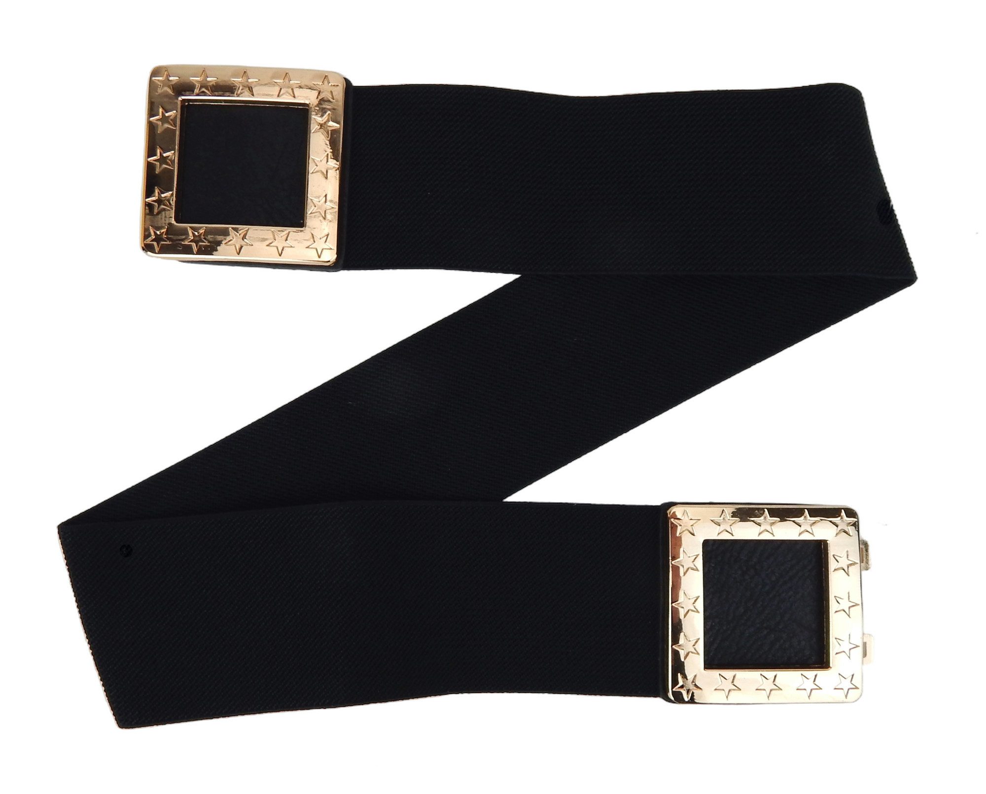 Ella Jonte Stretchgürtel braun oder schwarz mit goldener Schnalle 70-90 cm günstig online kaufen