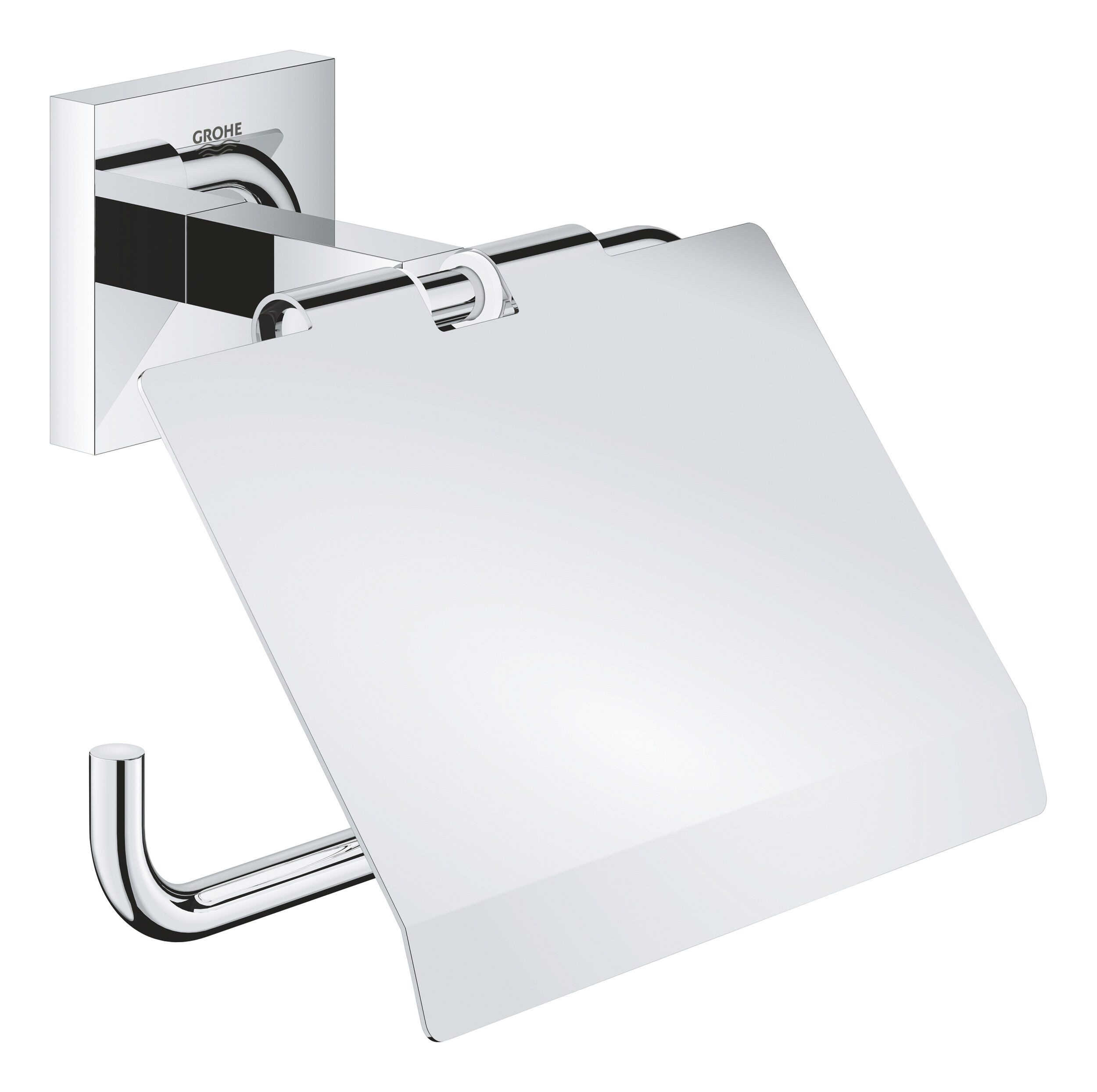 Grohe Toilettenpapierhalter Start Cube, Mit Deckel - Chrom